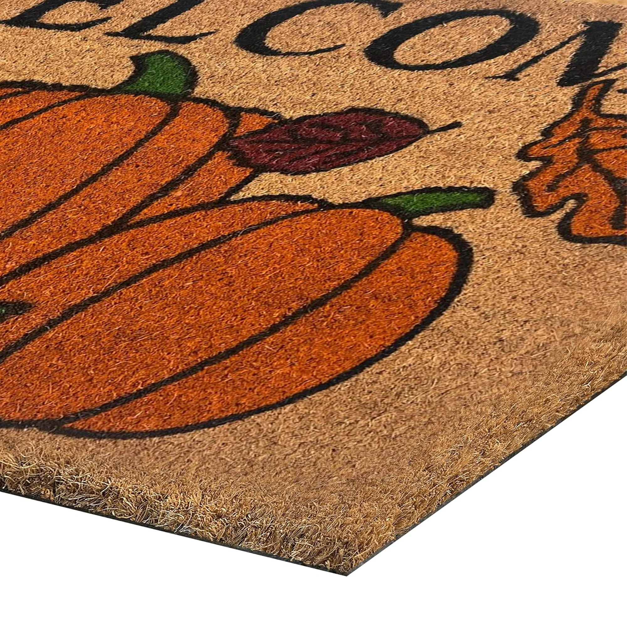 Achim Autumn Foliage Welcome Non-Slip Coir Outdoor Mat, 18x30 Inches - Image 5