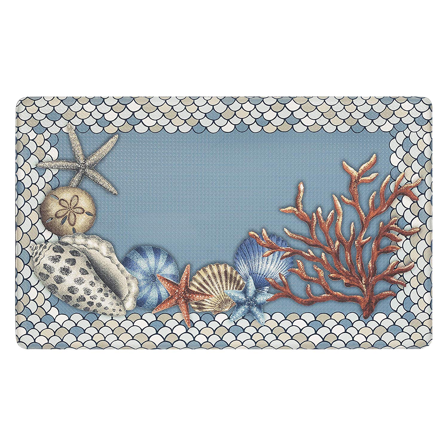 Achim Coastal Decorative Anti-Fatigue Floor Mat, Blue, 18x30 Inches - Image 4