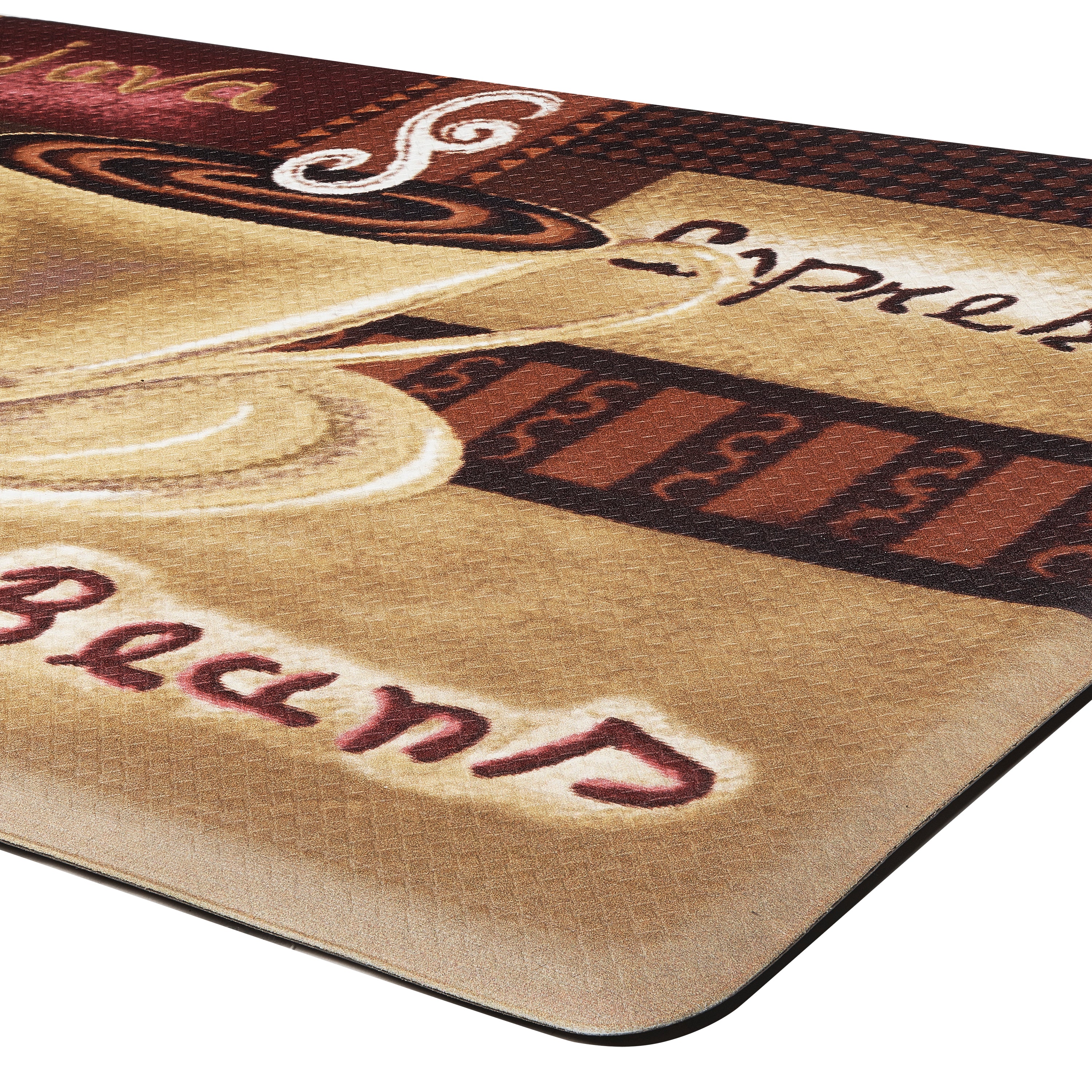 Achim Coffee Decorative Anti-Fatigue Floor Mat, Brown, 18x30 Inches - Image 3