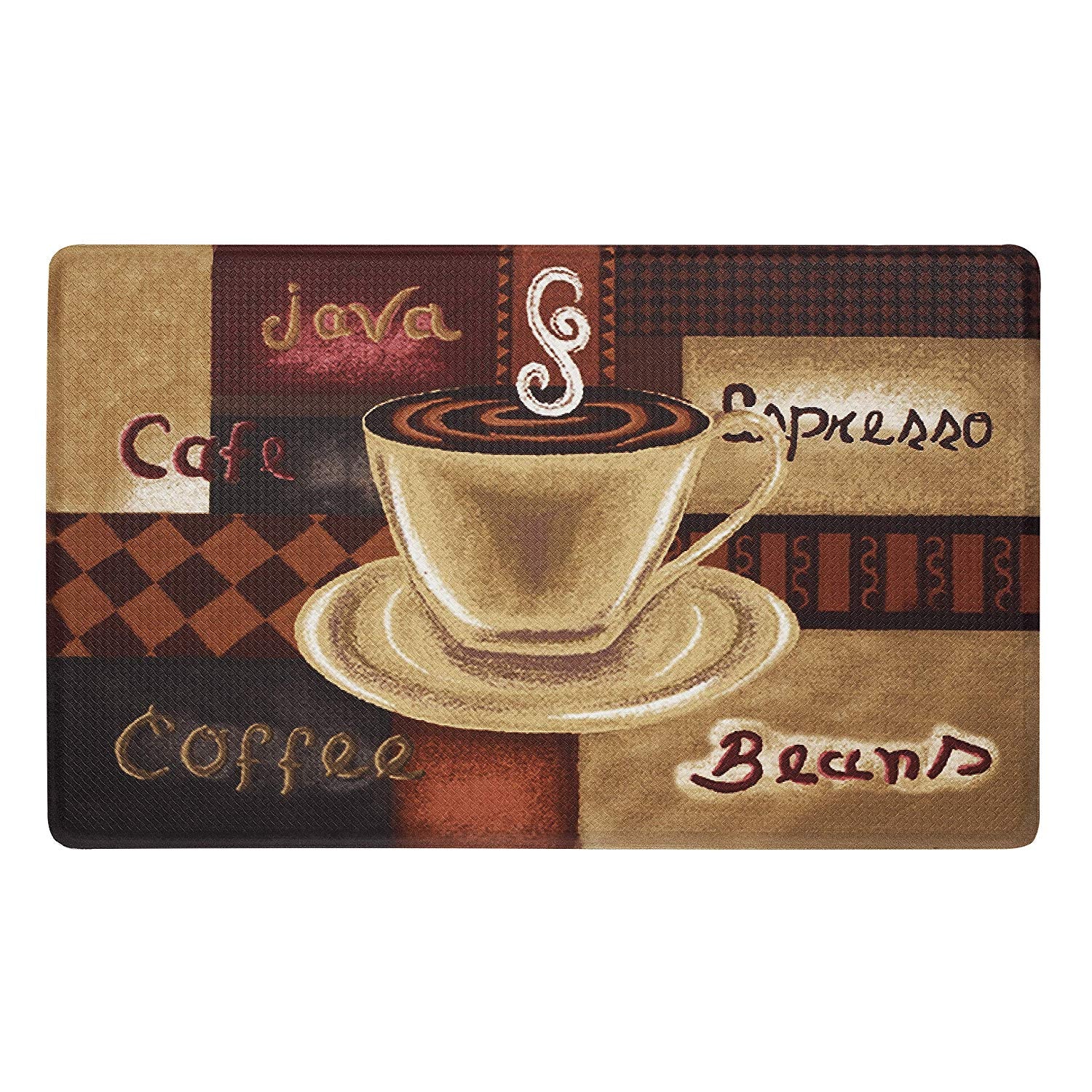 Achim Coffee Decorative Anti-Fatigue Floor Mat, Brown, 18x30 Inches - Image 4