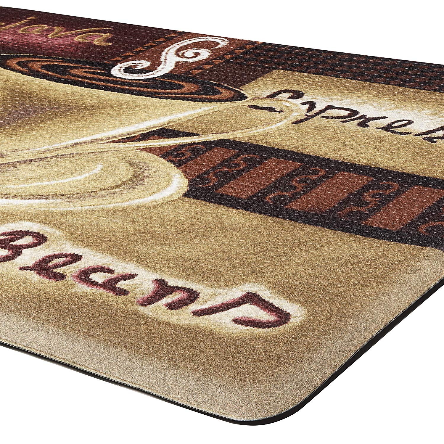 Achim Coffee Decorative Anti-Fatigue Floor Mat, Brown, 18x30 Inches - Image 5