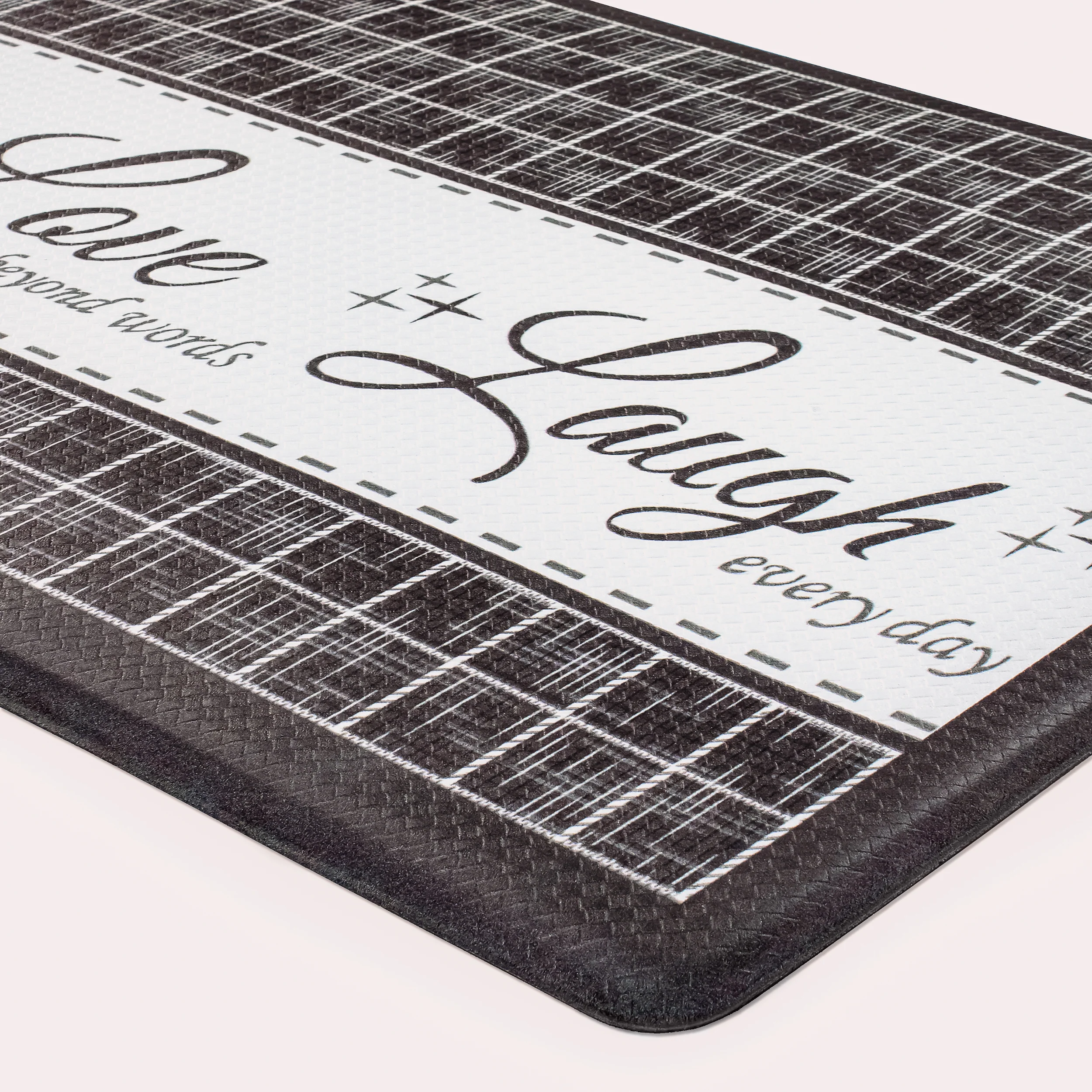 Achim Live Love Laugh Decorative Anti-Fatigue Mat, Charcoal, 18x30 Inches - Image 3