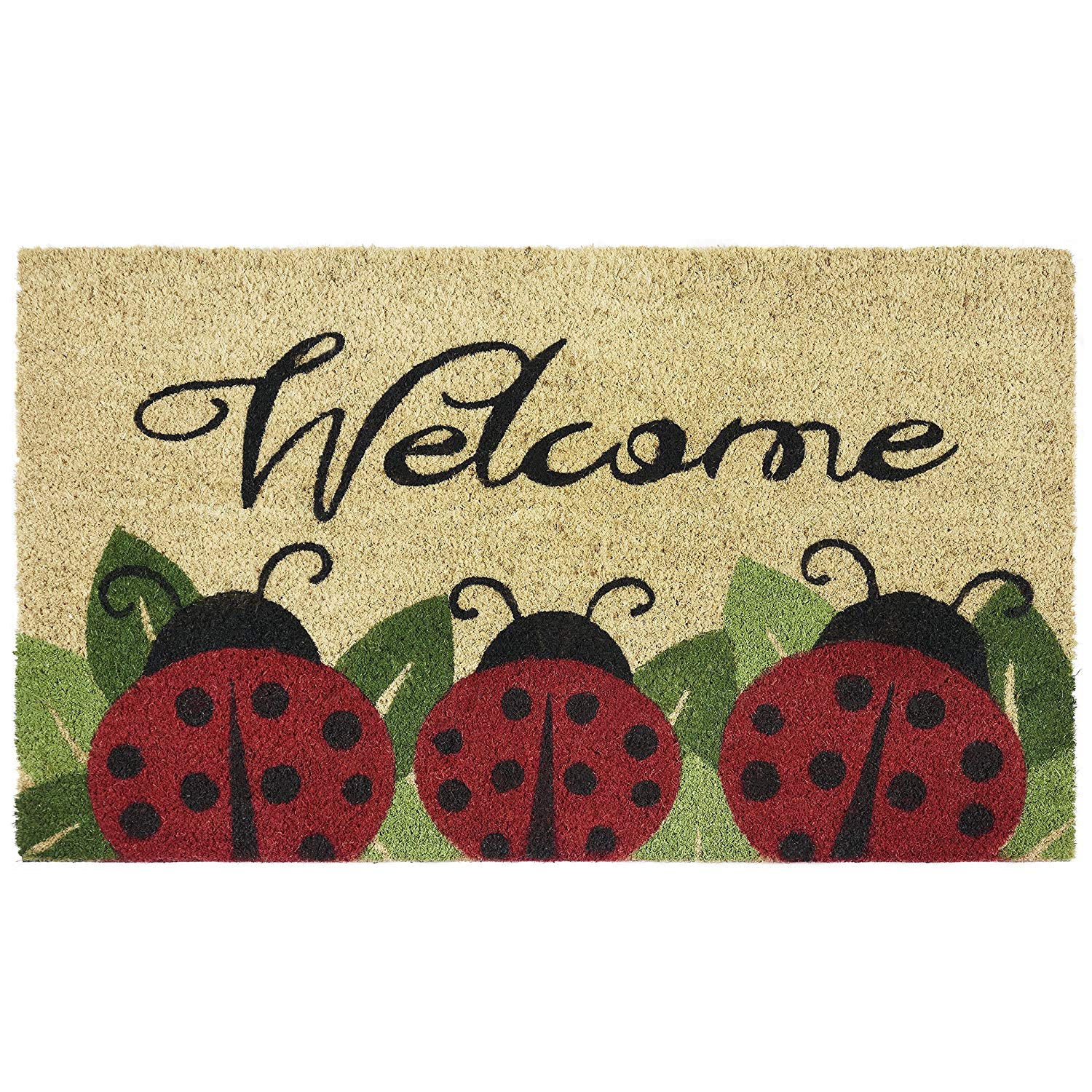 Achim Printed Welcome Ladybug Coir Doormat, 18x30 Inches - Image 3