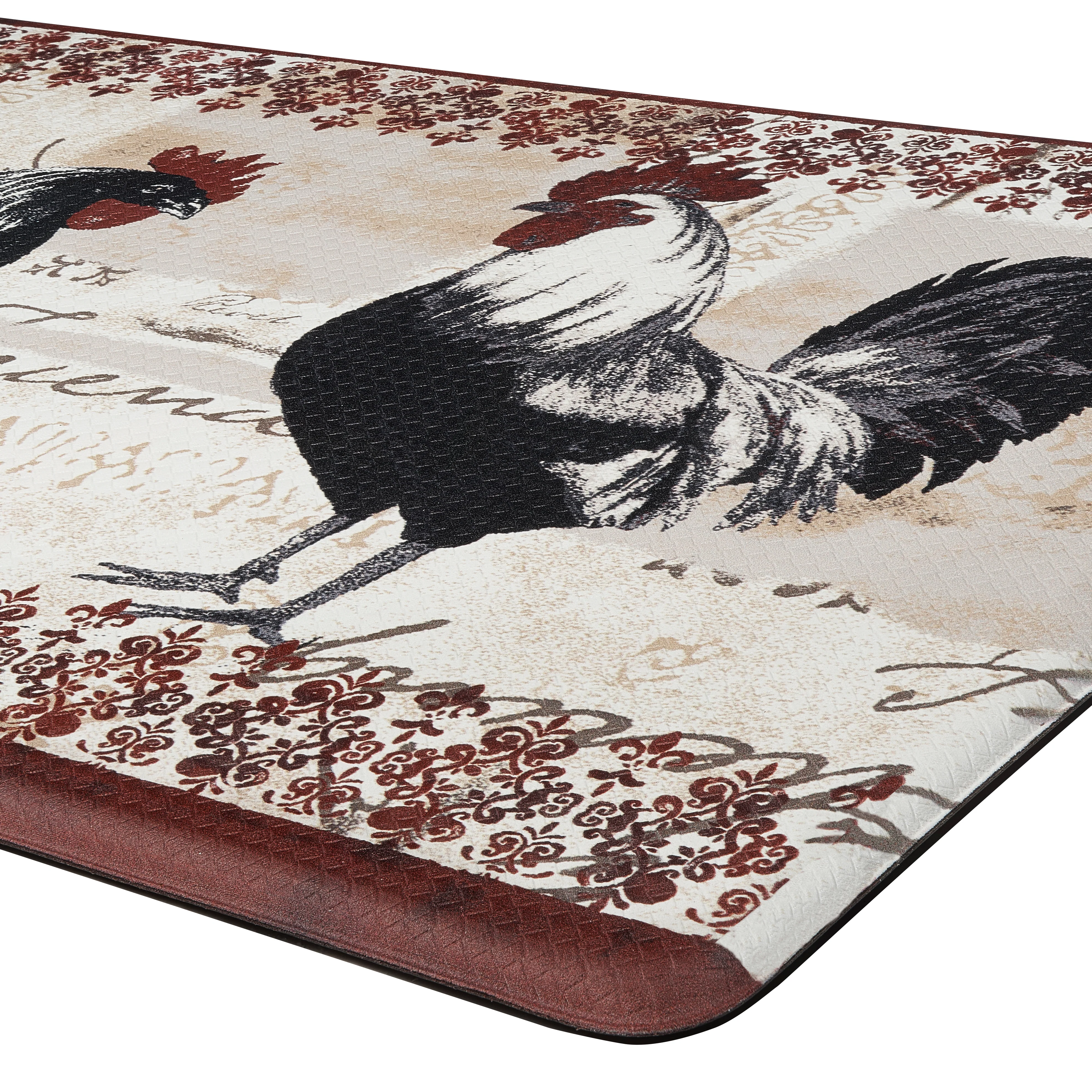 Achim Rooster Decorative Anti-Fatigue Mat, Brown, 18x30 Inches - Image 3