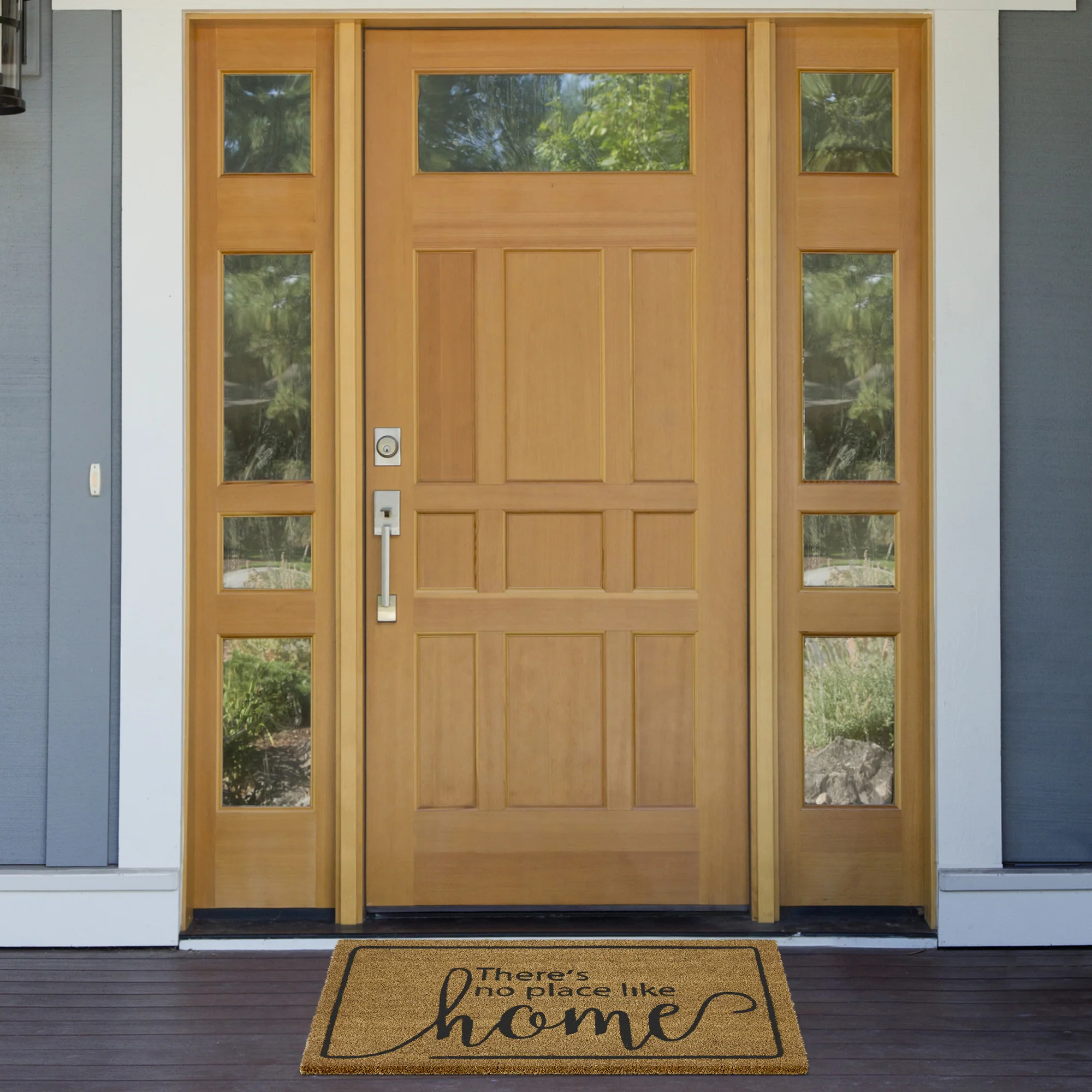 Achim There's No Place Like Home Coir Welcome Doormat, Brown-Black, 18x30 Inches - Image 2