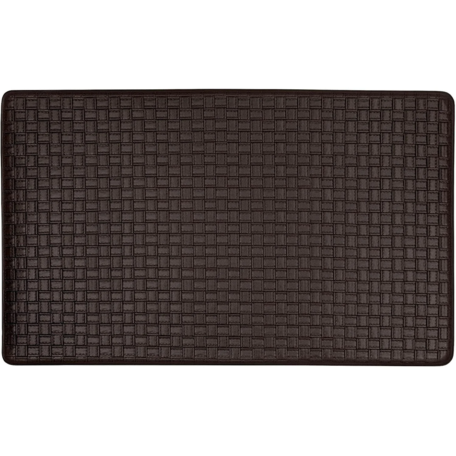 Achim Woven-Embossed Faux-Leather Anti-Fatigue Mat, Black, 18x30 Inches - Image 5
