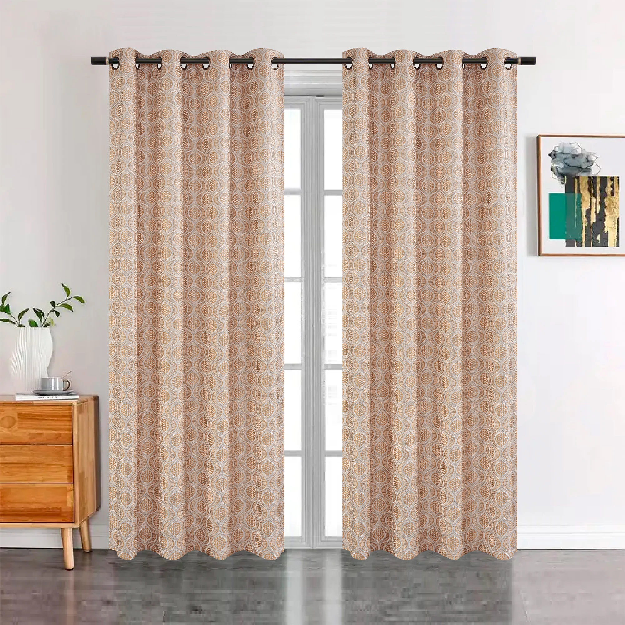 Adel Ogee Jacquard Grommet Window Panel, 54x84 Inches - Image 6
