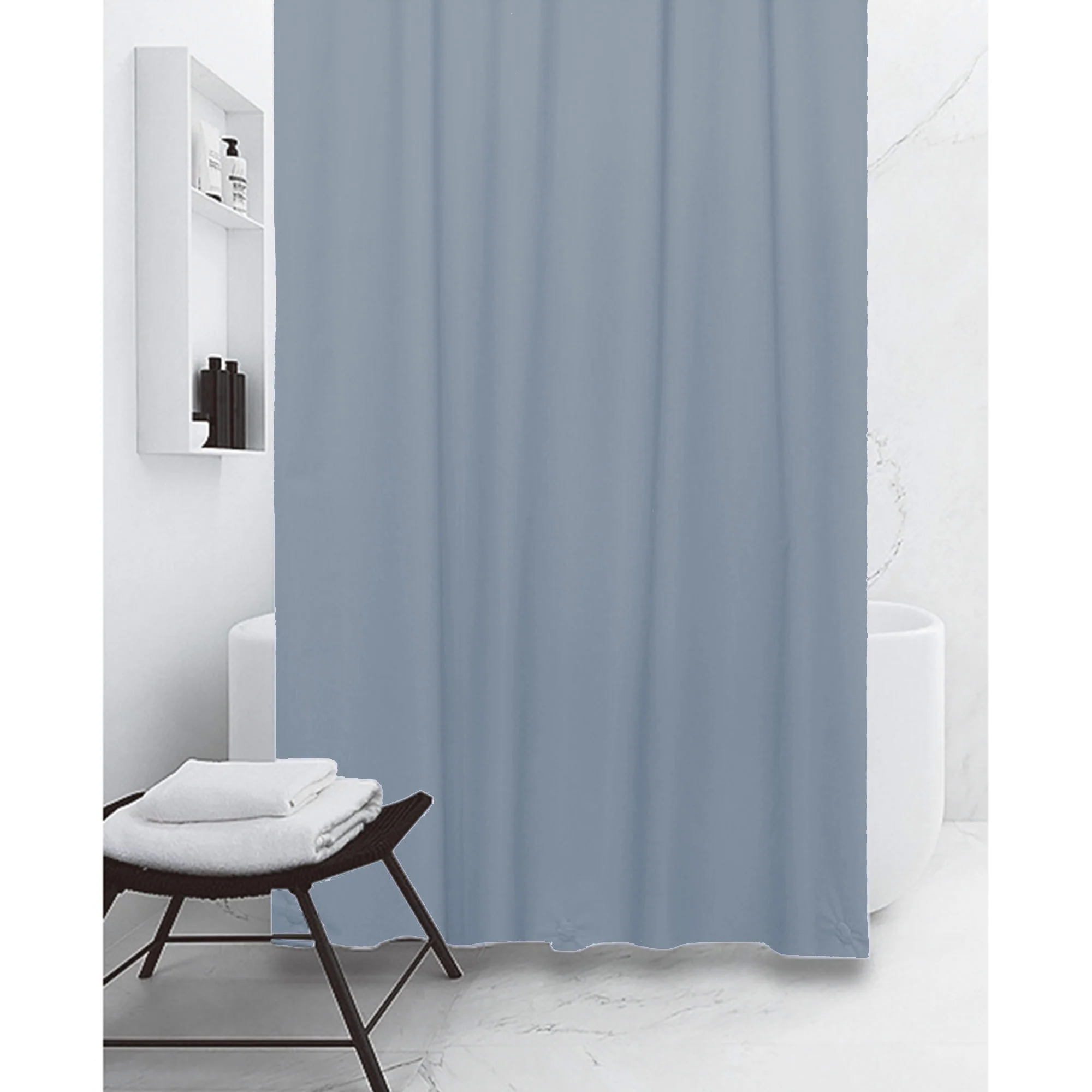 All Bath PEVA Shower Curtain Liner 12 Metal Grommets, 70x72 Inches - Image 9