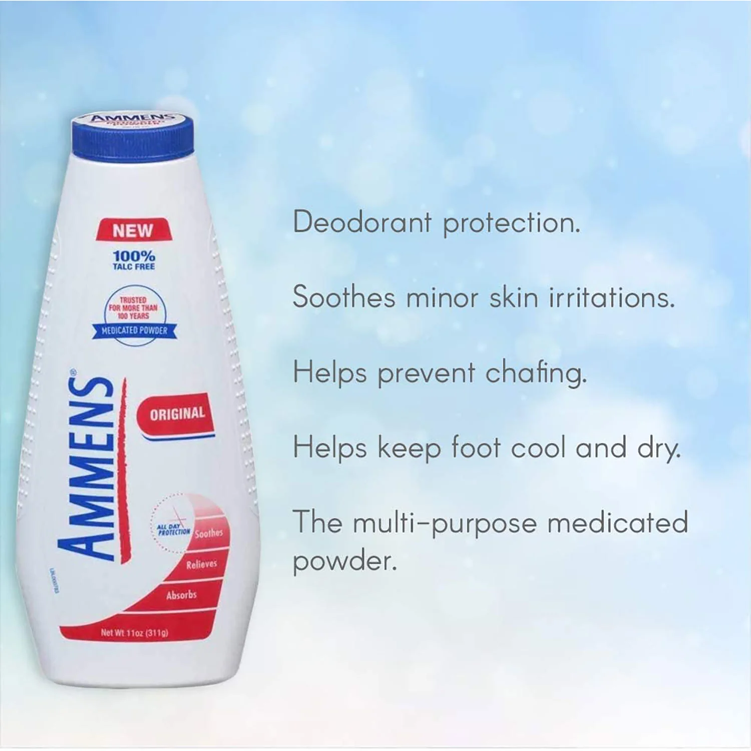 Ammens Original Medicated Powder, Talc Free Formula, 11 Ounces - Image 3