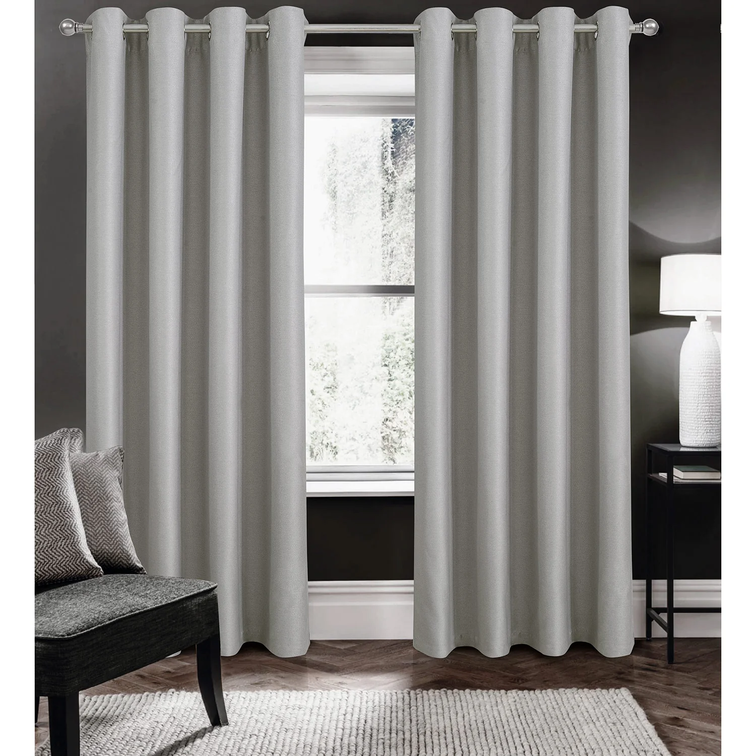 Apollo Fabric Solar Blackout Grommet Window Panel - Image 2