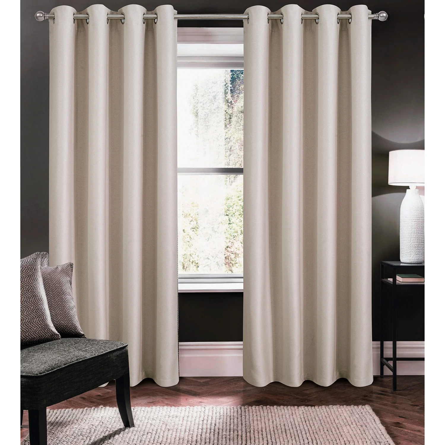 Apollo Fabric Solar Blackout Grommet Window Panel - Image 5
