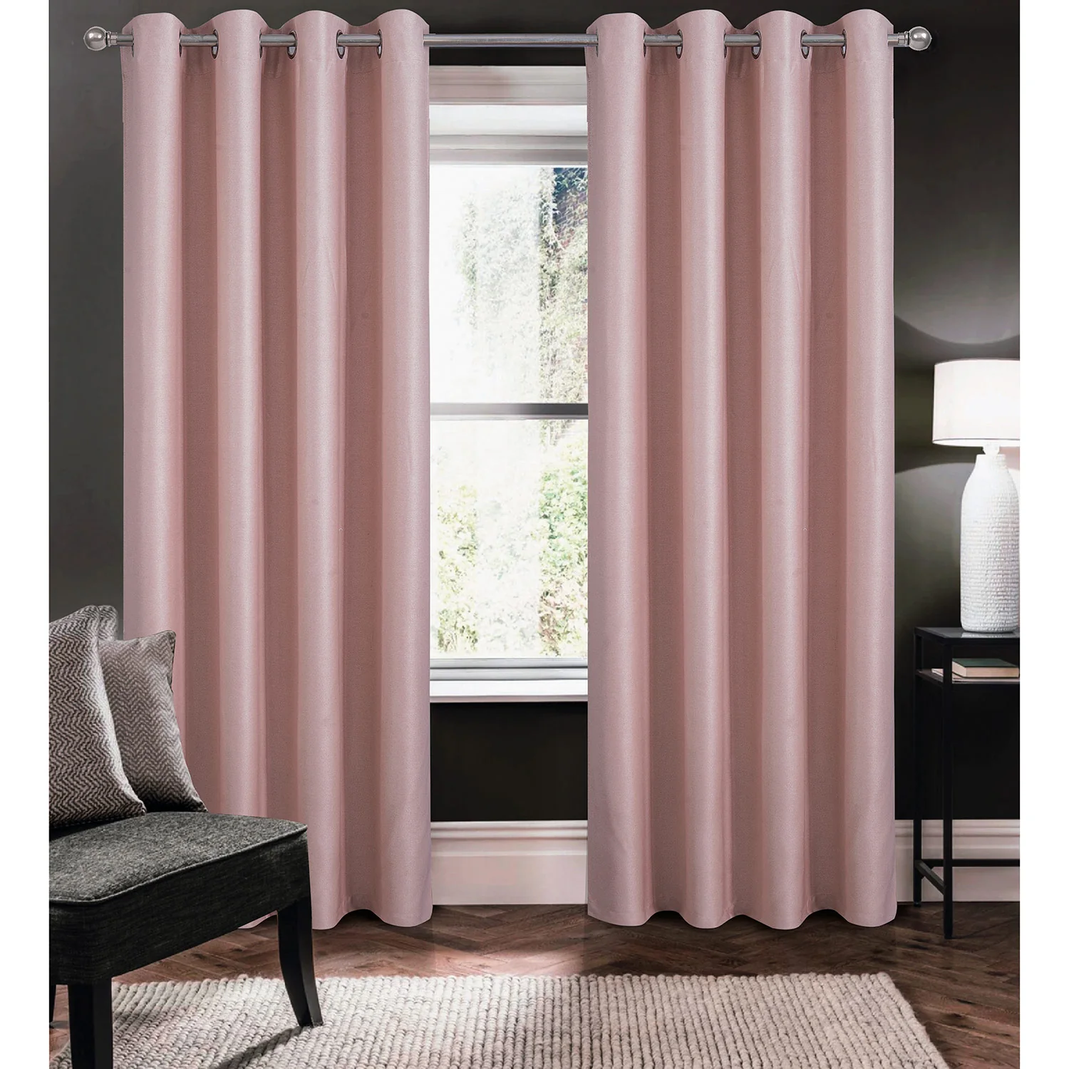 Apollo Fabric Solar Blackout Grommet Window Panel - Image 7