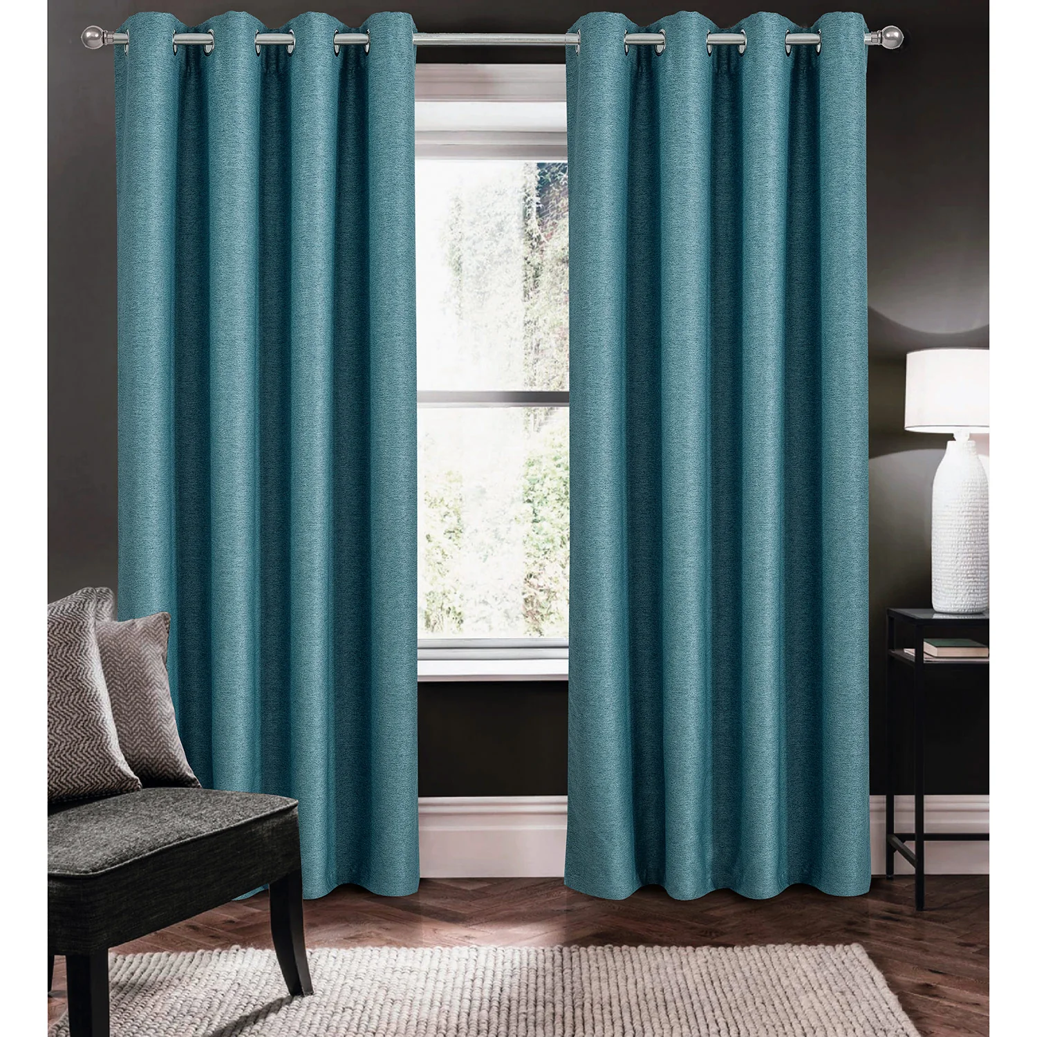Apollo Fabric Solar Blackout Grommet Window Panel - Image 8