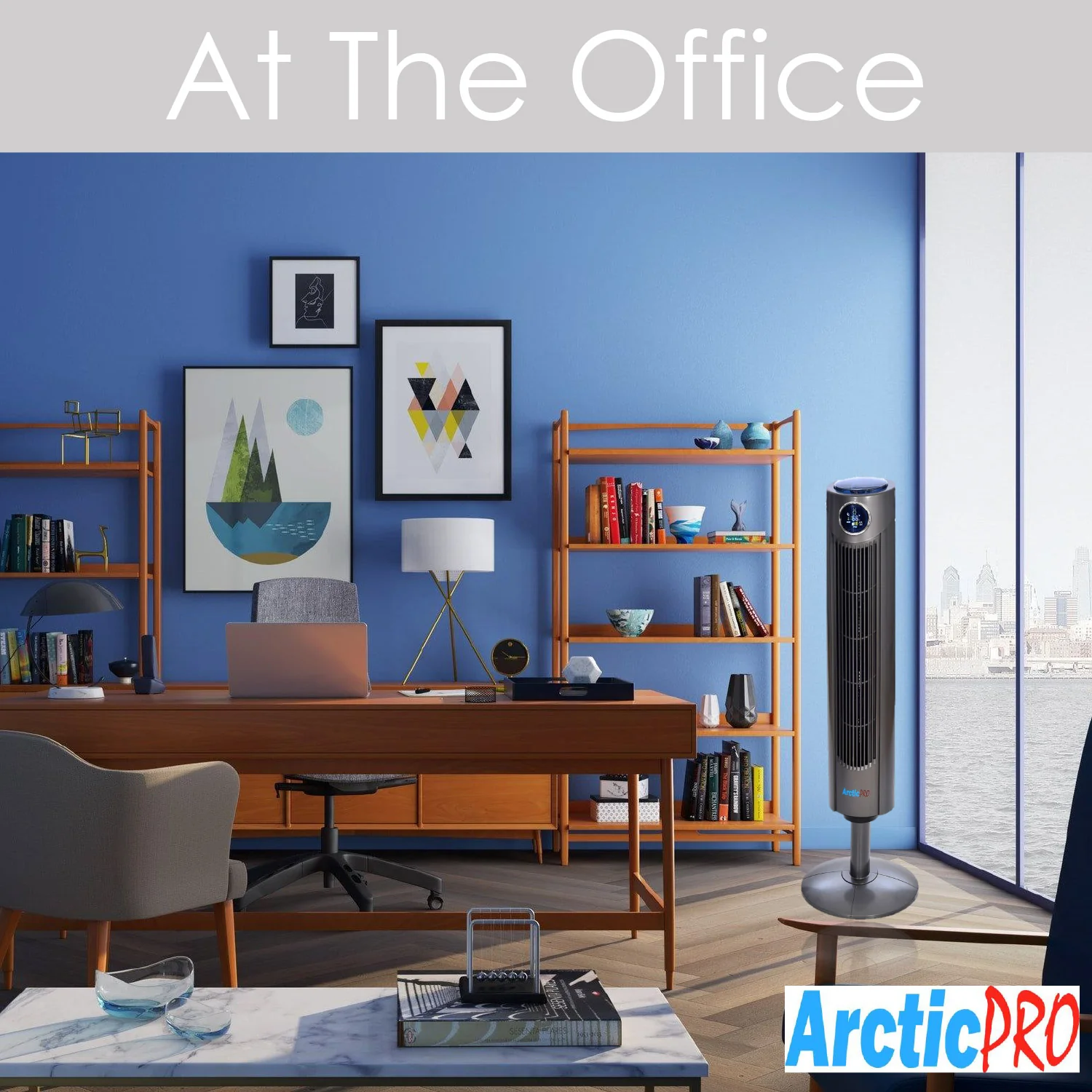 Arctic-Pro Digital Screen Oscillating Tower Fan with Remote Control, Dark Gray, 42-Inch - Image 6