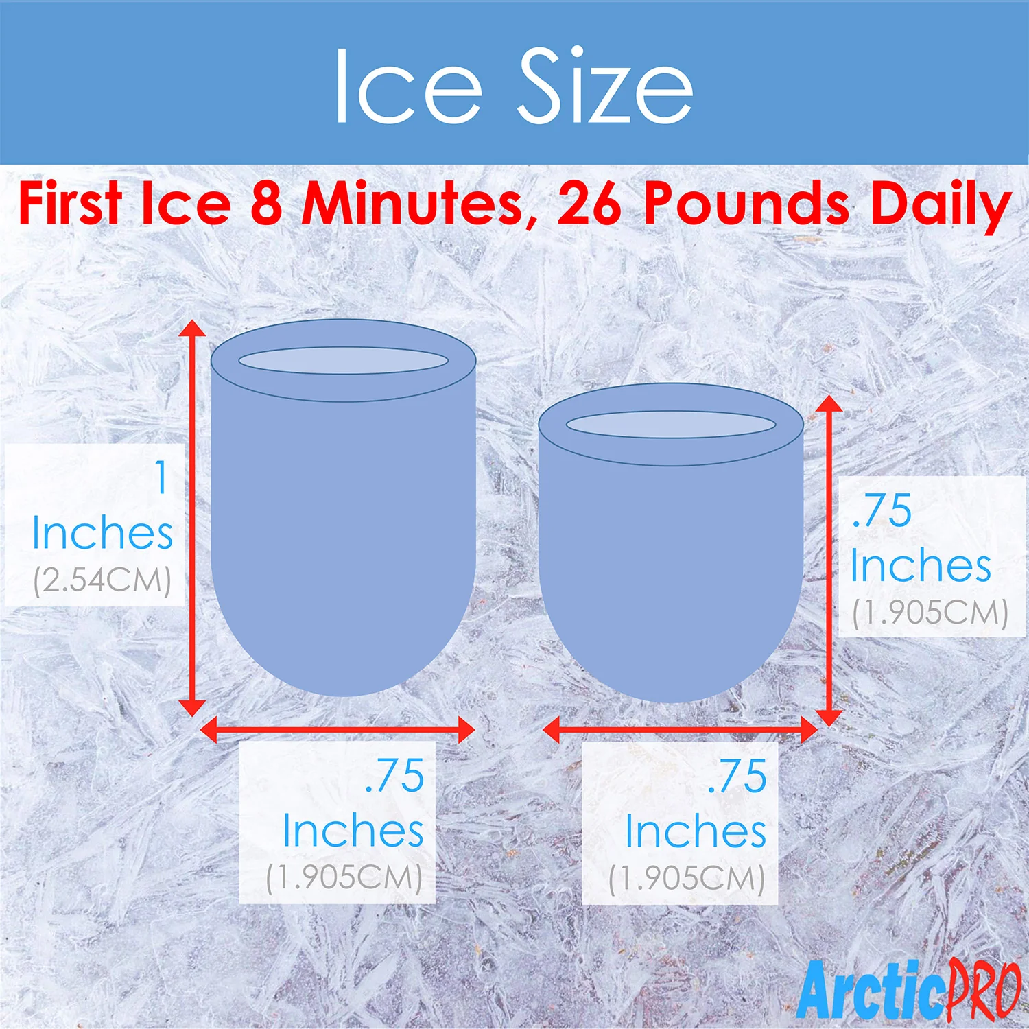 Arctic-Pro Portable Digital Quick Ice Maker Machine, Black, Makes 2 Ice Sizes - Image 8