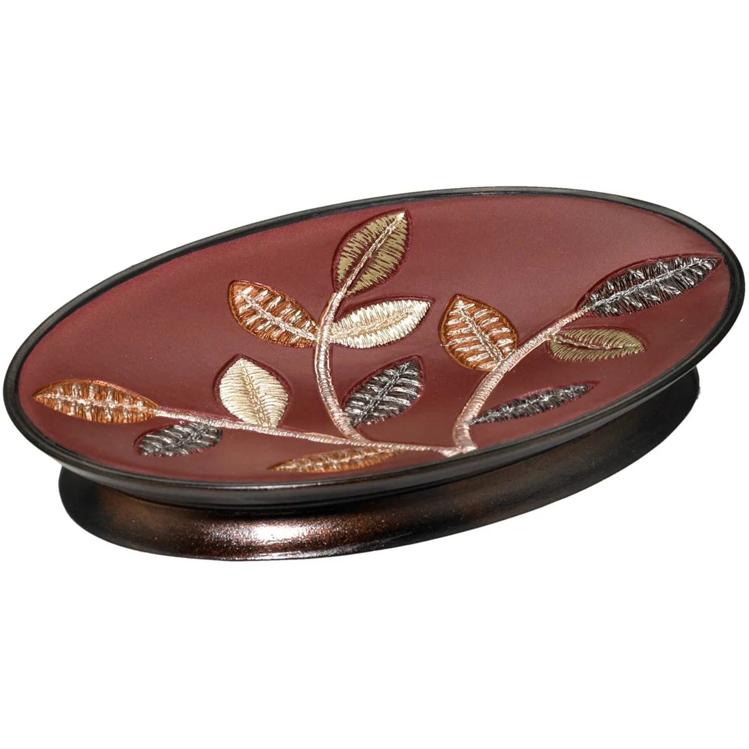 Aubury Complete Bath Ensemble Decor Set, Burgundy, All Sold Separately - Image 5