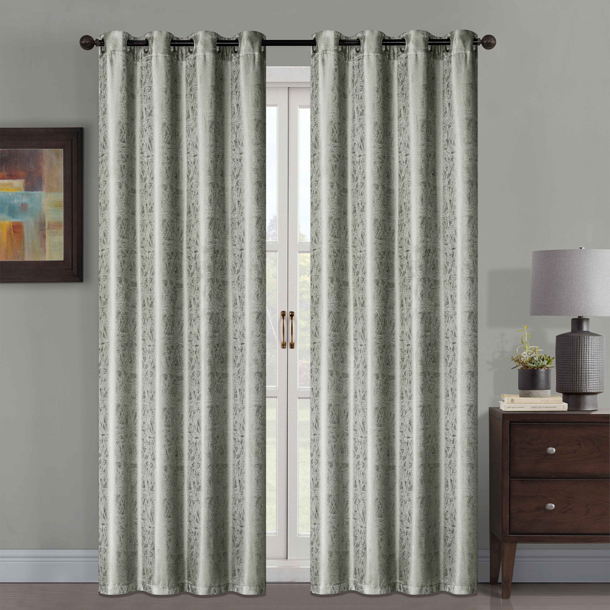 Ayla Crushed Jacquard Grommet Window Panel, 54x84 Inches - Image 7