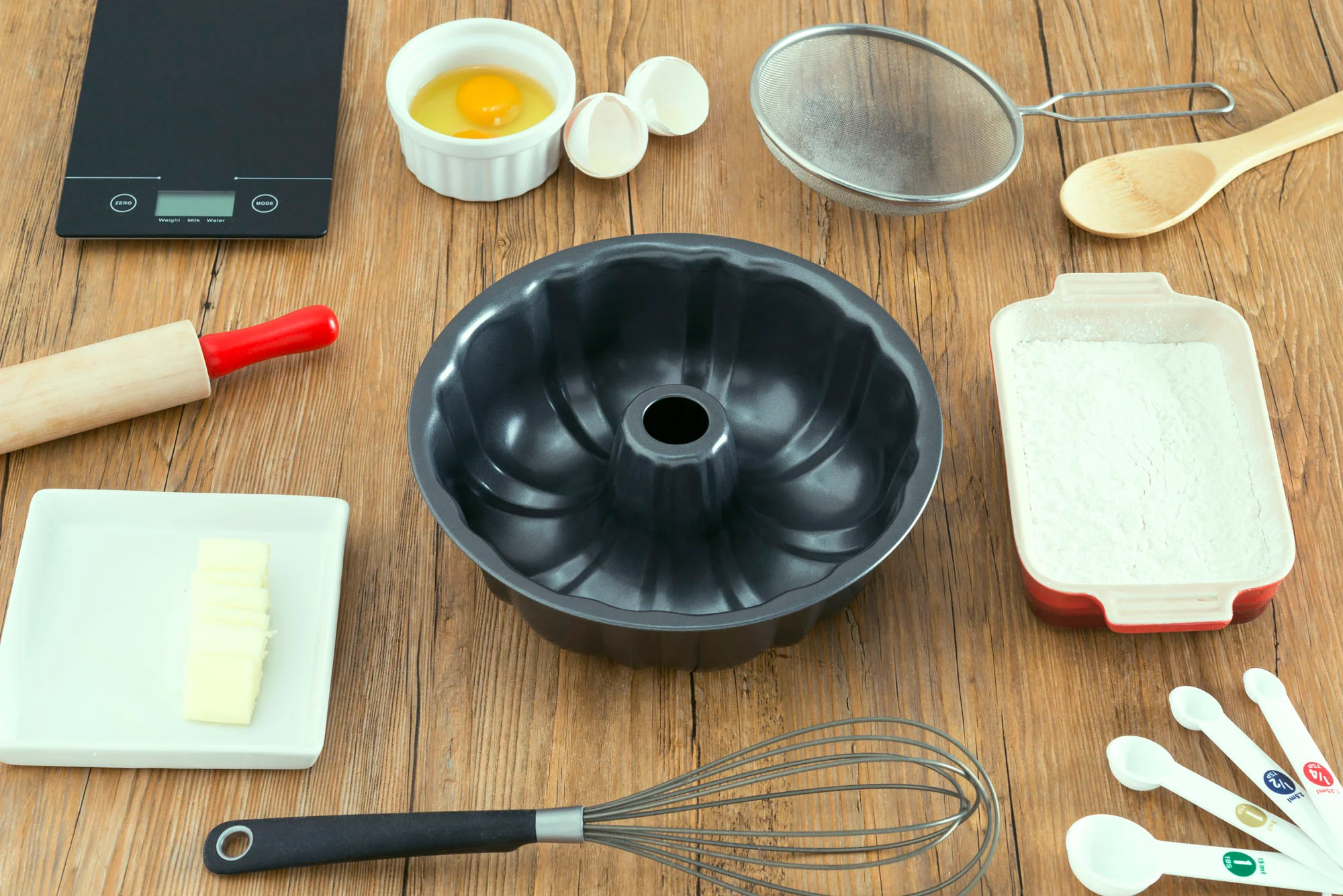 Home Basics Fluted Cake Pan, Non-Stick - Image 3