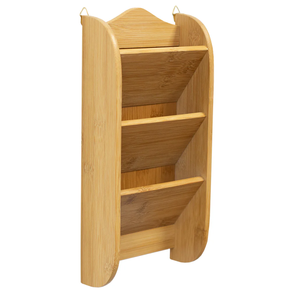 Bamboo 3 Slot Letter Rack - Natural - Image 3