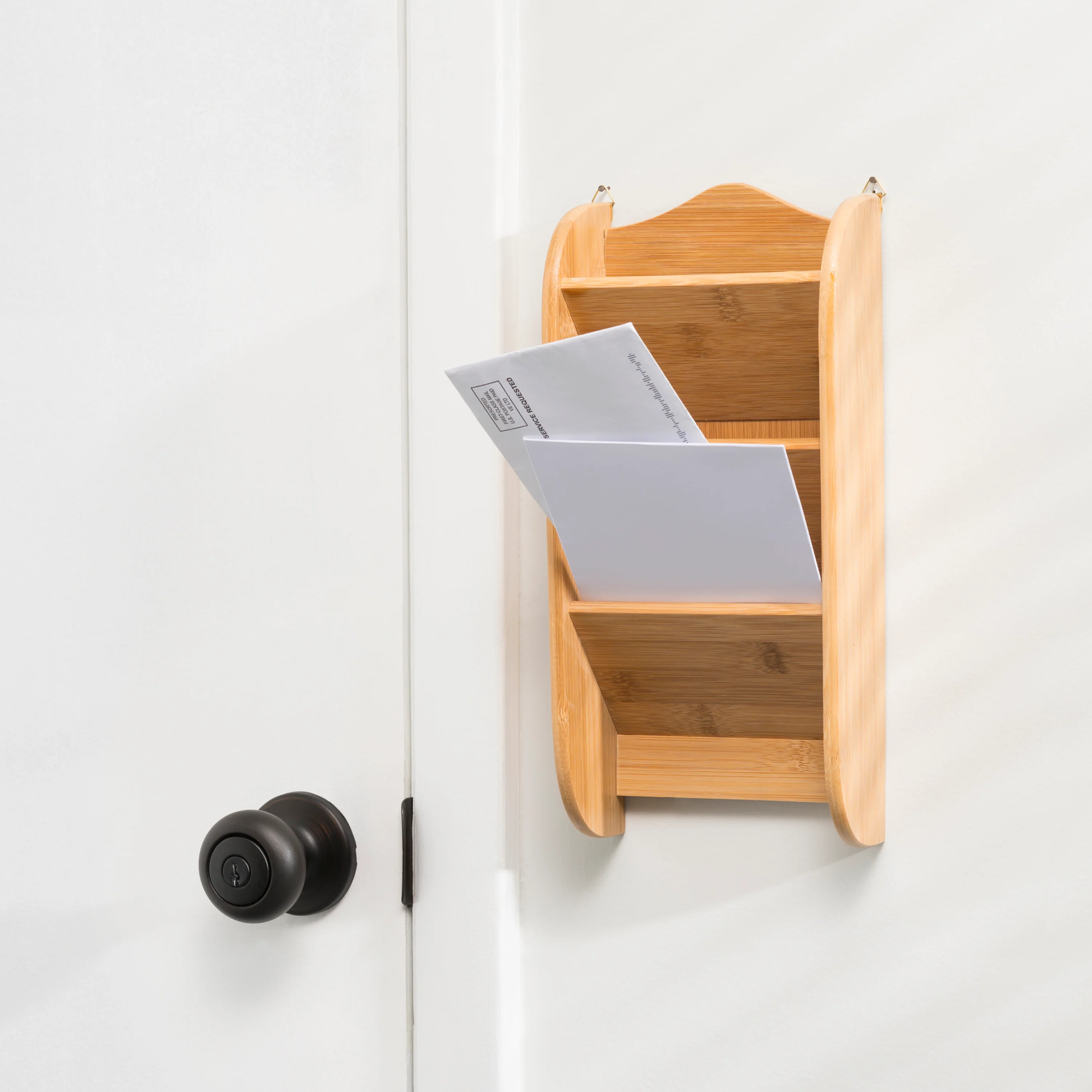 Bamboo 3 Slot Letter Rack - Natural - Image 6