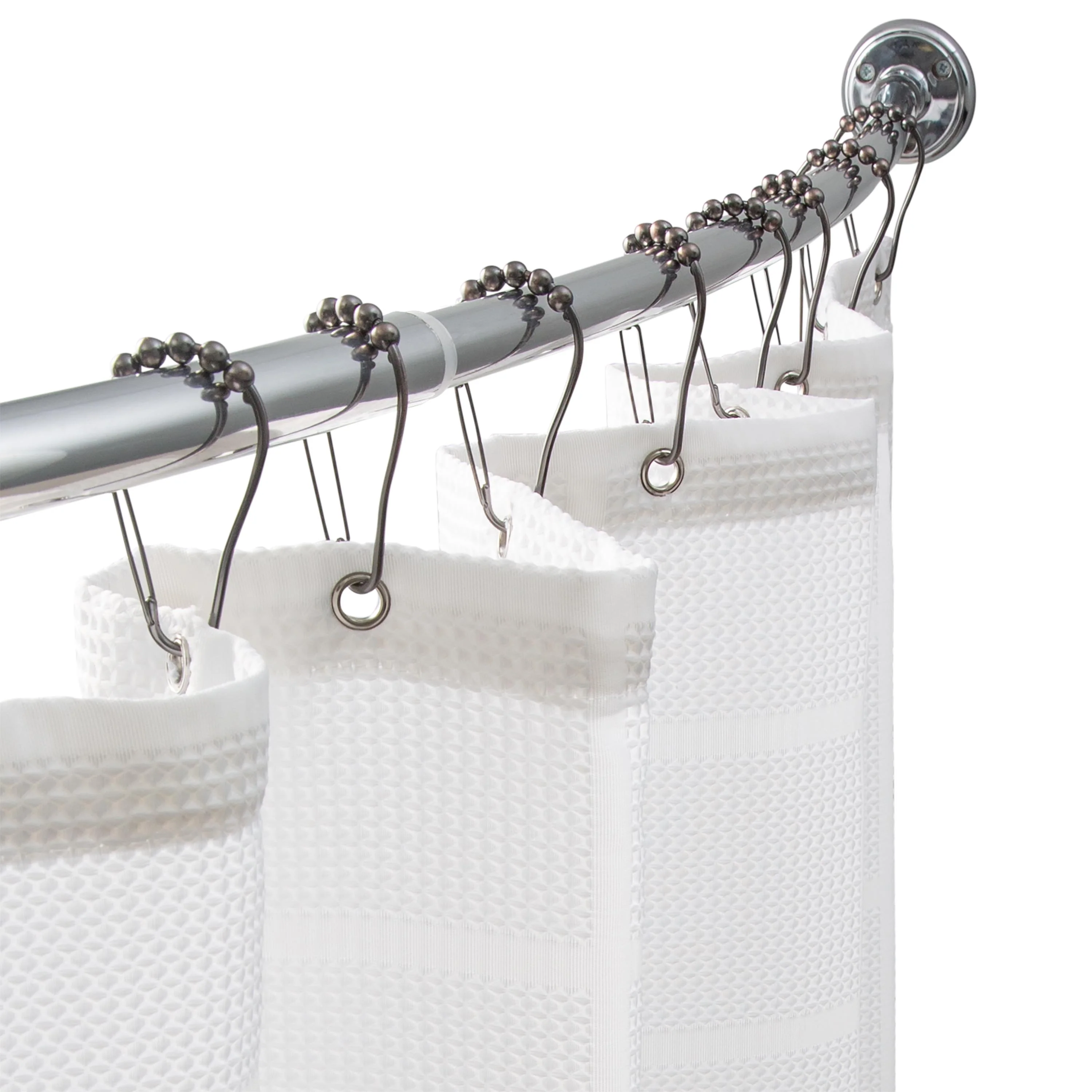 Bath Bliss 12 Pack Carabiner Shower Curtain Roller Rings in Oil Rubbed Bronze - Image 2