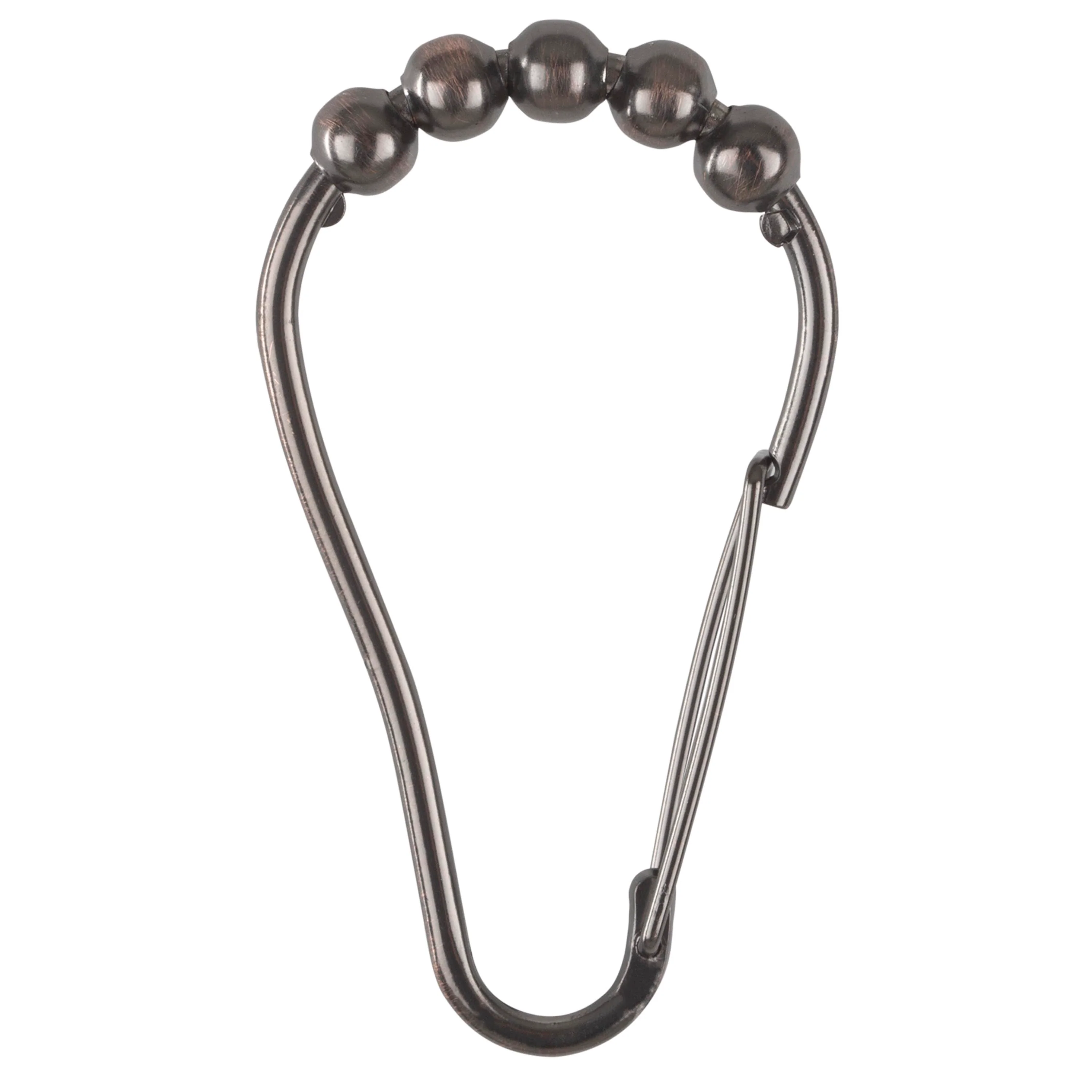 Bath Bliss 12 Pack Carabiner Shower Curtain Roller Rings in Oil Rubbed Bronze - Image 3
