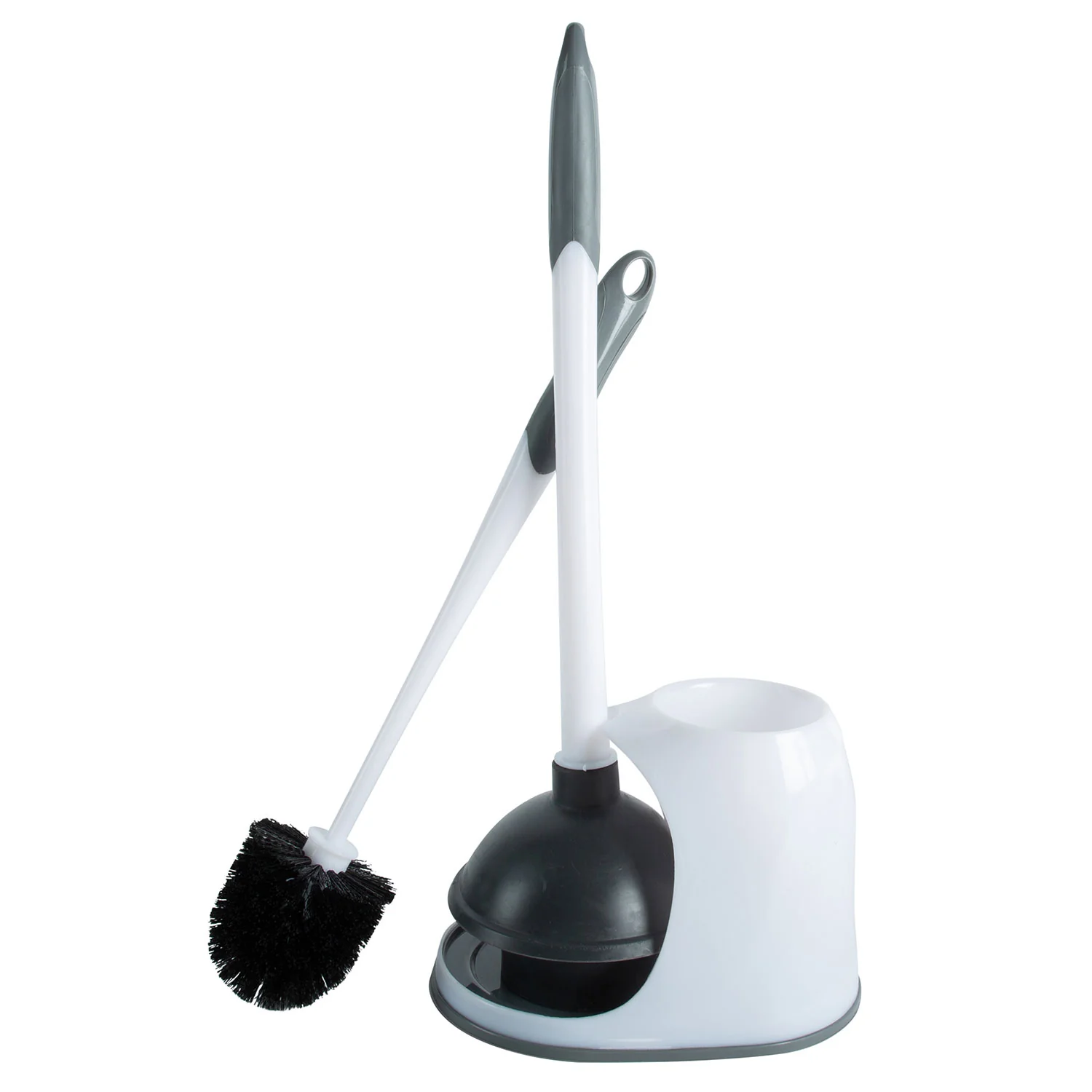 Bath Bliss 2-in-1 Bowl Brush & Plunger, White - Image 8