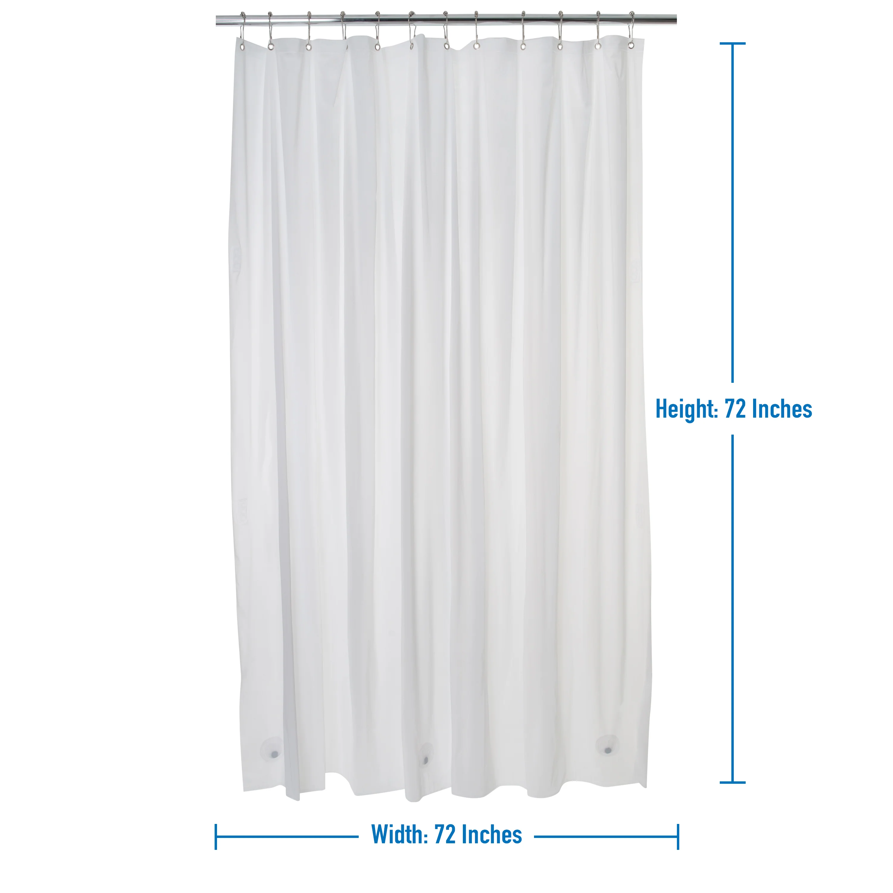 Bath Bliss 2 Pack Heavy Weight Shower Liner in White - Image 2