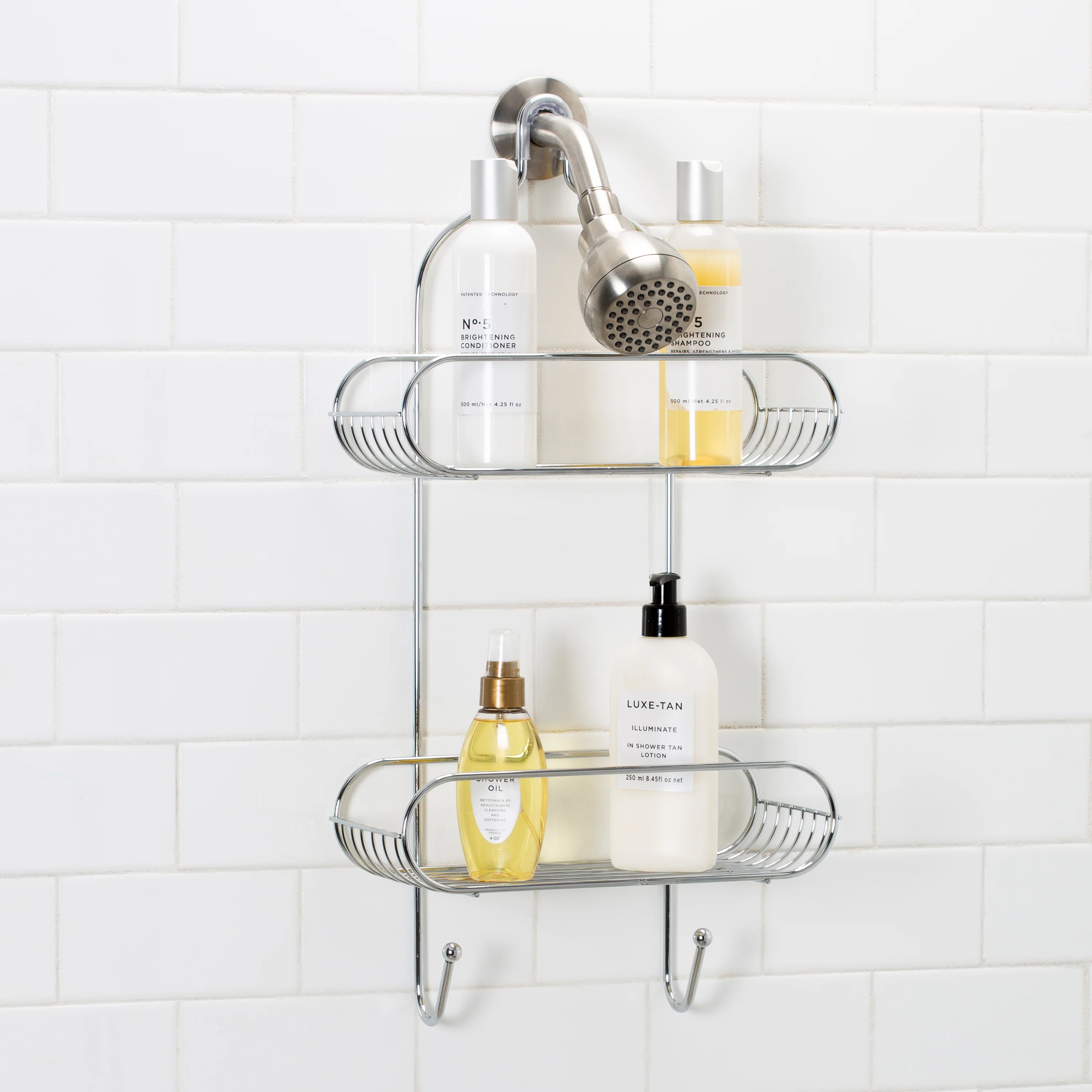 Bath Bliss 2 Tier Royal Shower Caddy in Chrome - Image 3