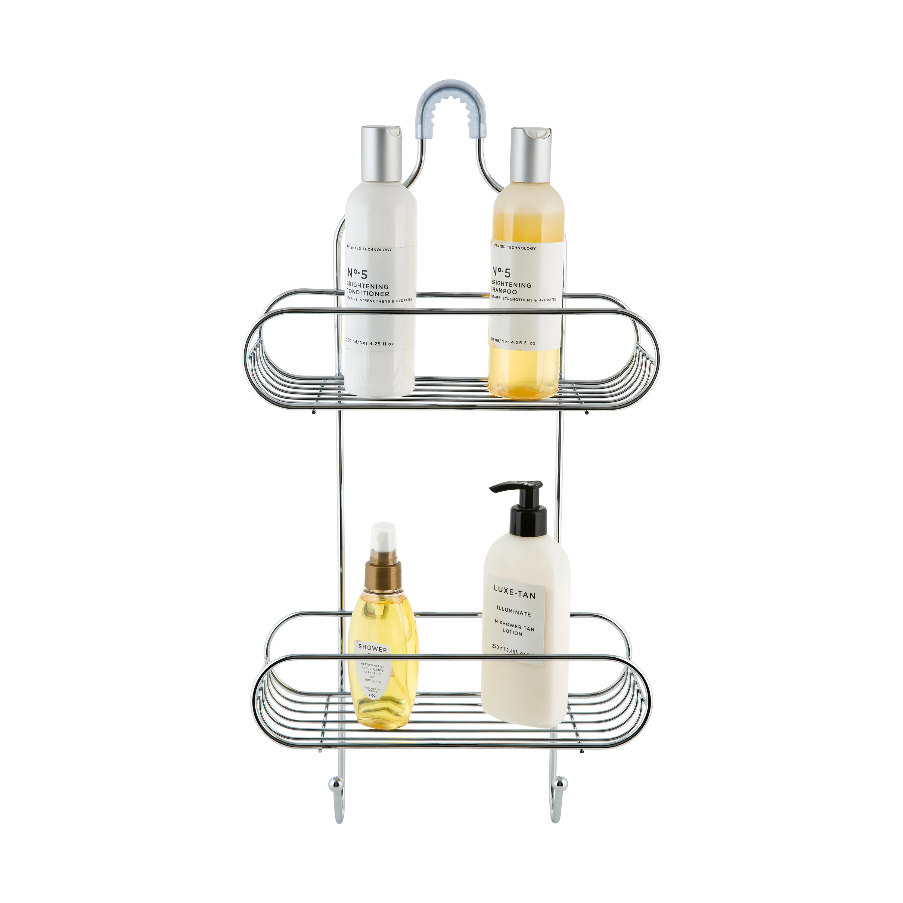 Bath Bliss 2 Tier Royal Shower Caddy in Chrome - Image 4