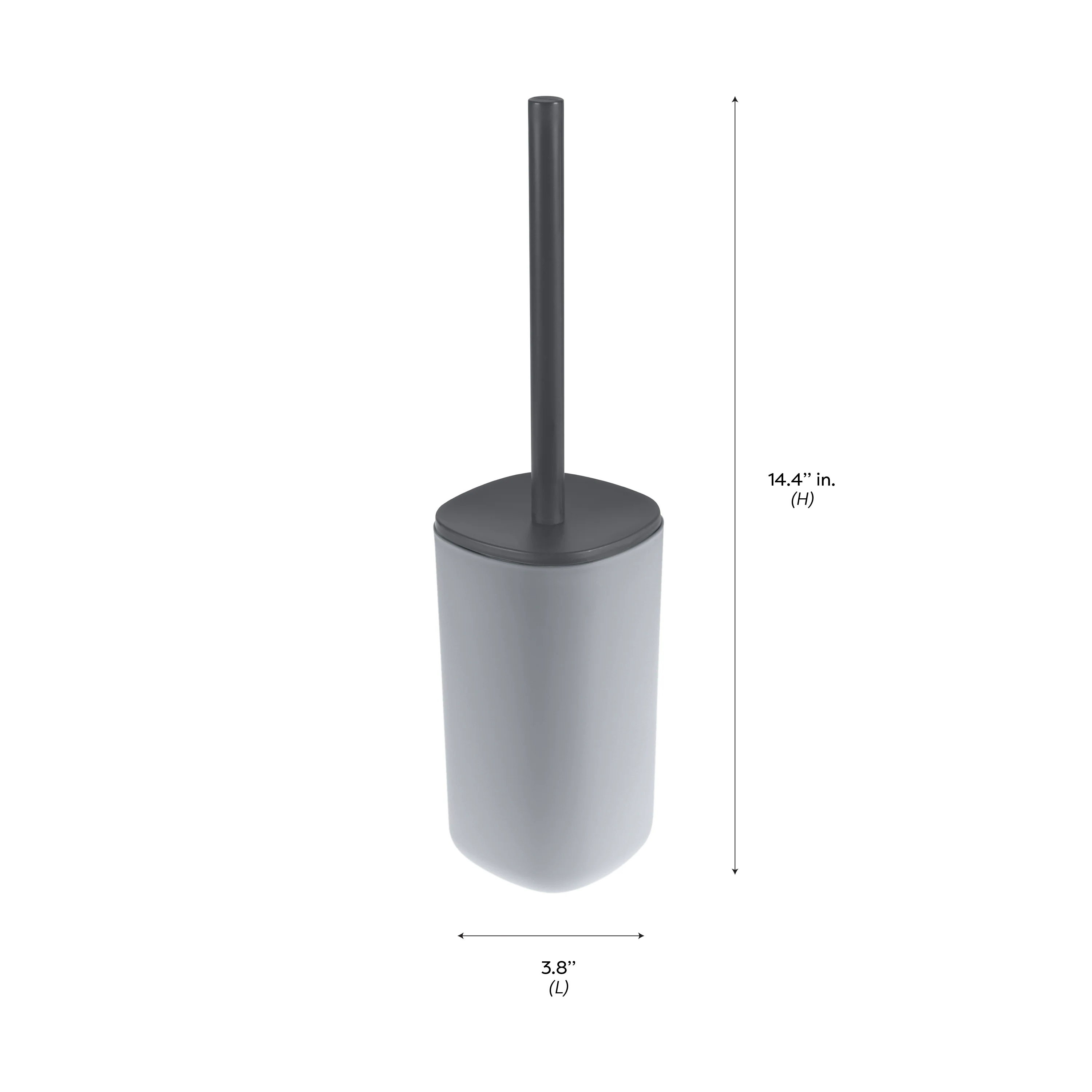 Bath Bliss 2 Tone Toilet Brush & Holder in Grey - Image 4