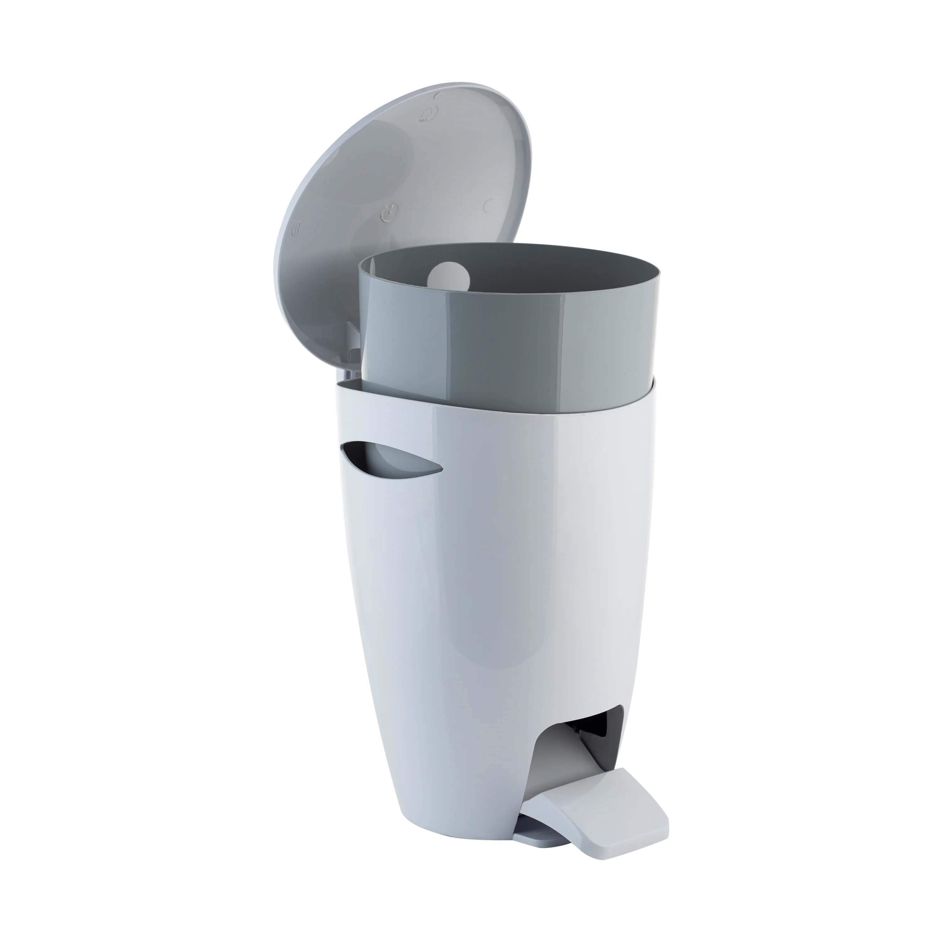 Bath Bliss 5L Contour Step Pedal Waste Bin in White - Image 4