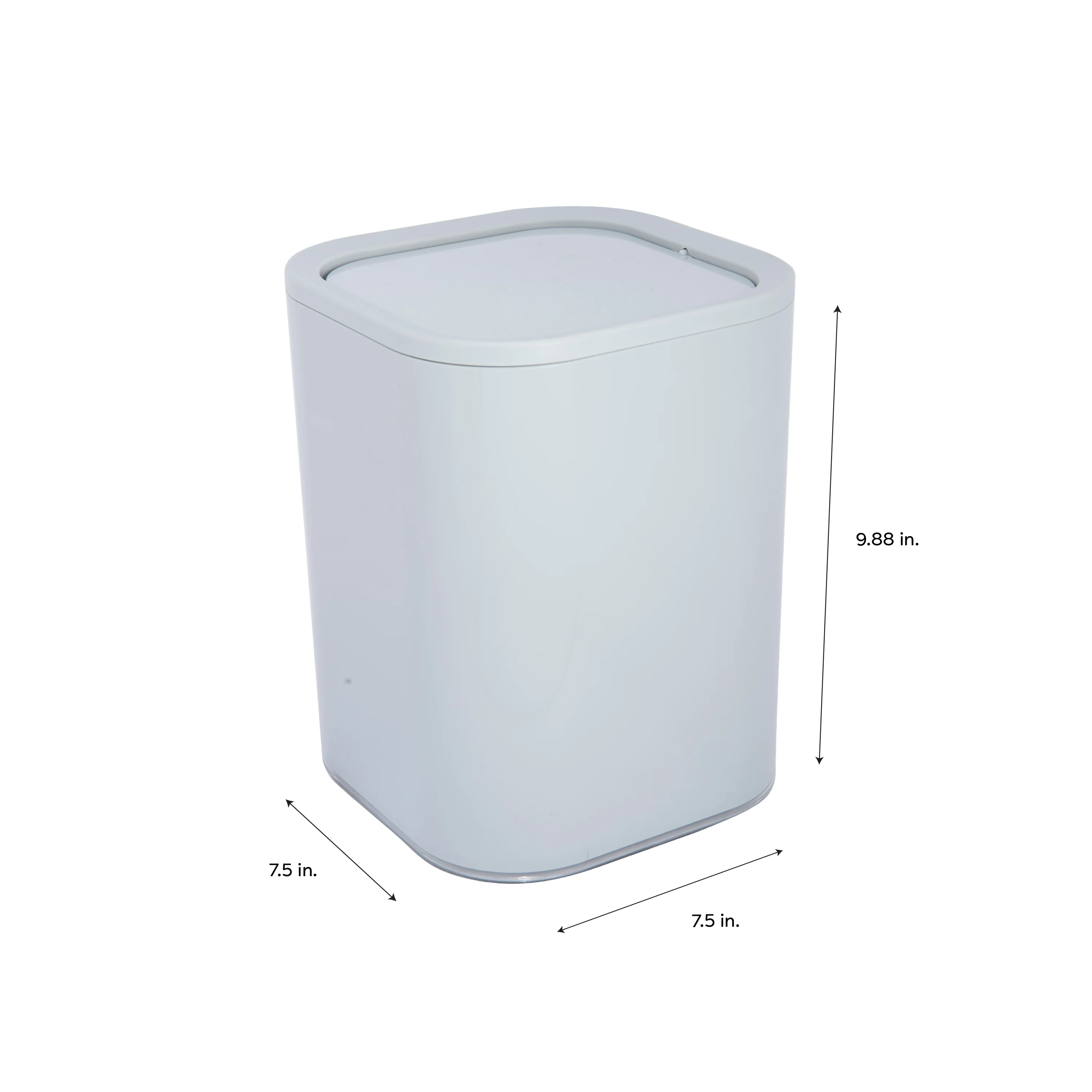 Bath Bliss 8L Acrylic Waste Bin in Grey - Image 4
