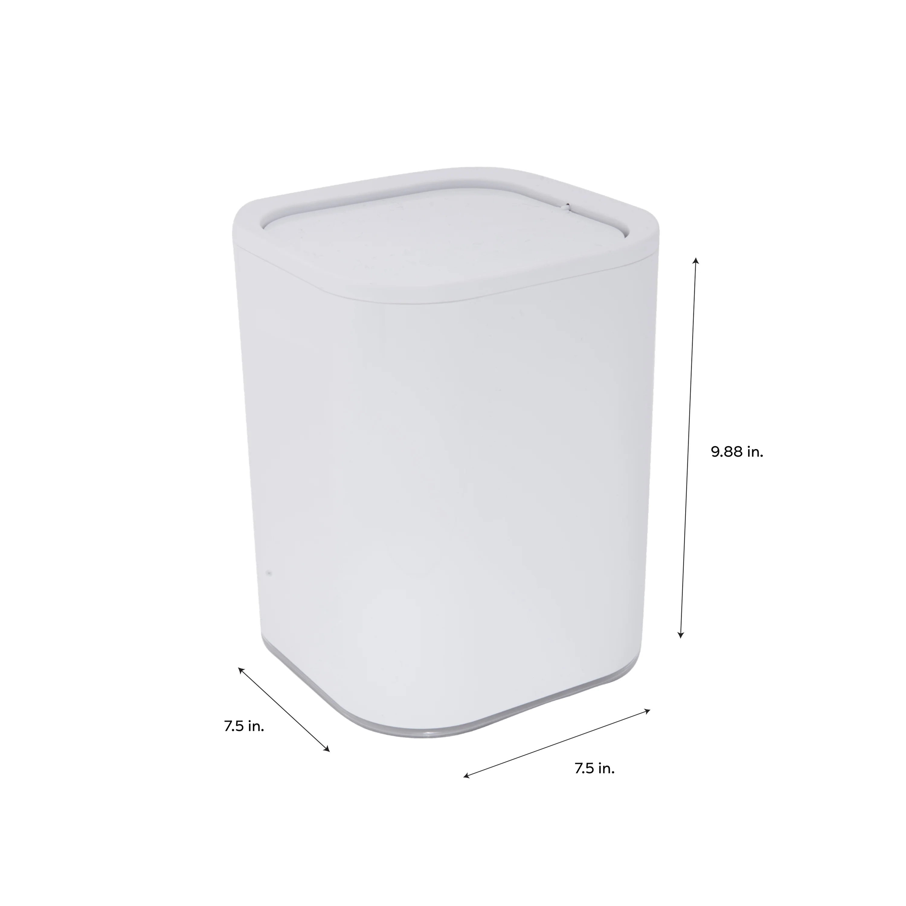 Bath Bliss 8L Acrylic Waste Bin in White - Image 4