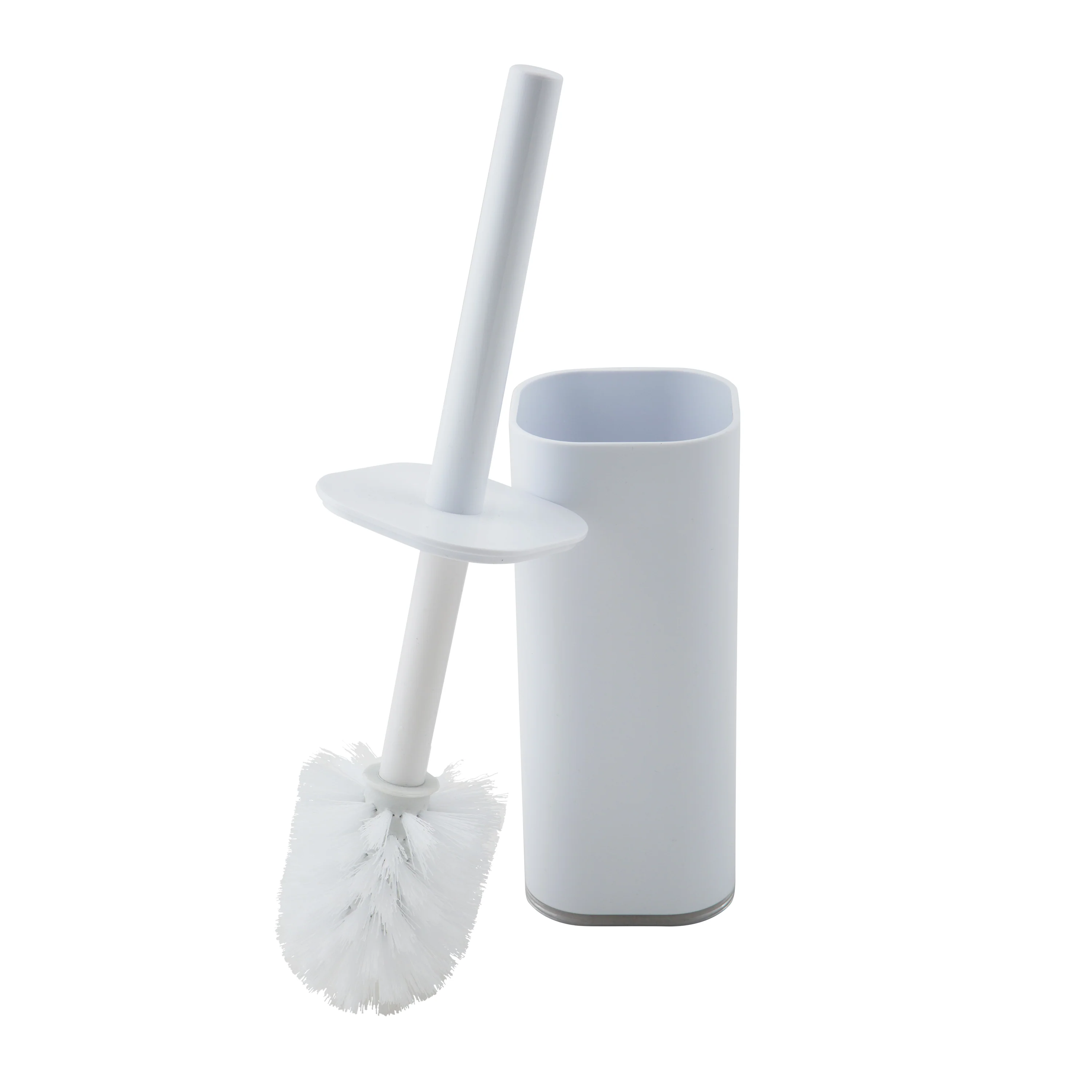 Bath Bliss Acrylic Cylinder Toilet Brush Set in White - Image 2