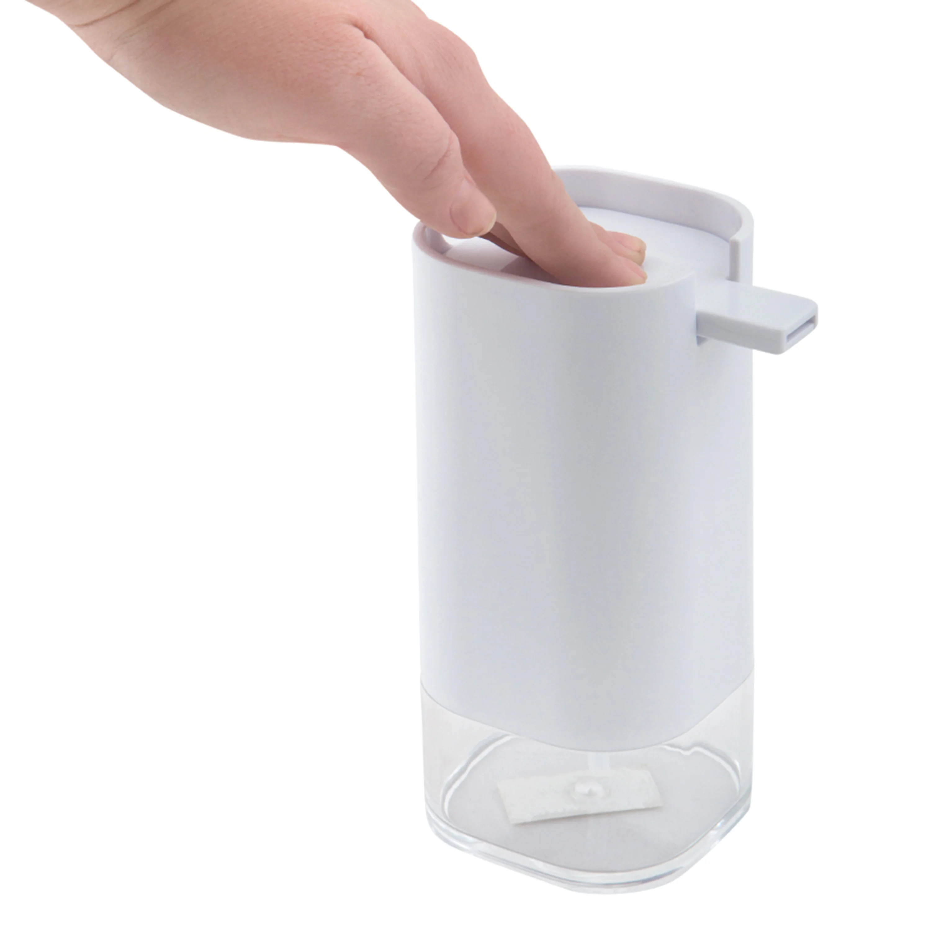 Bath Bliss Acrylic Soap Dispenser in White - Image 2