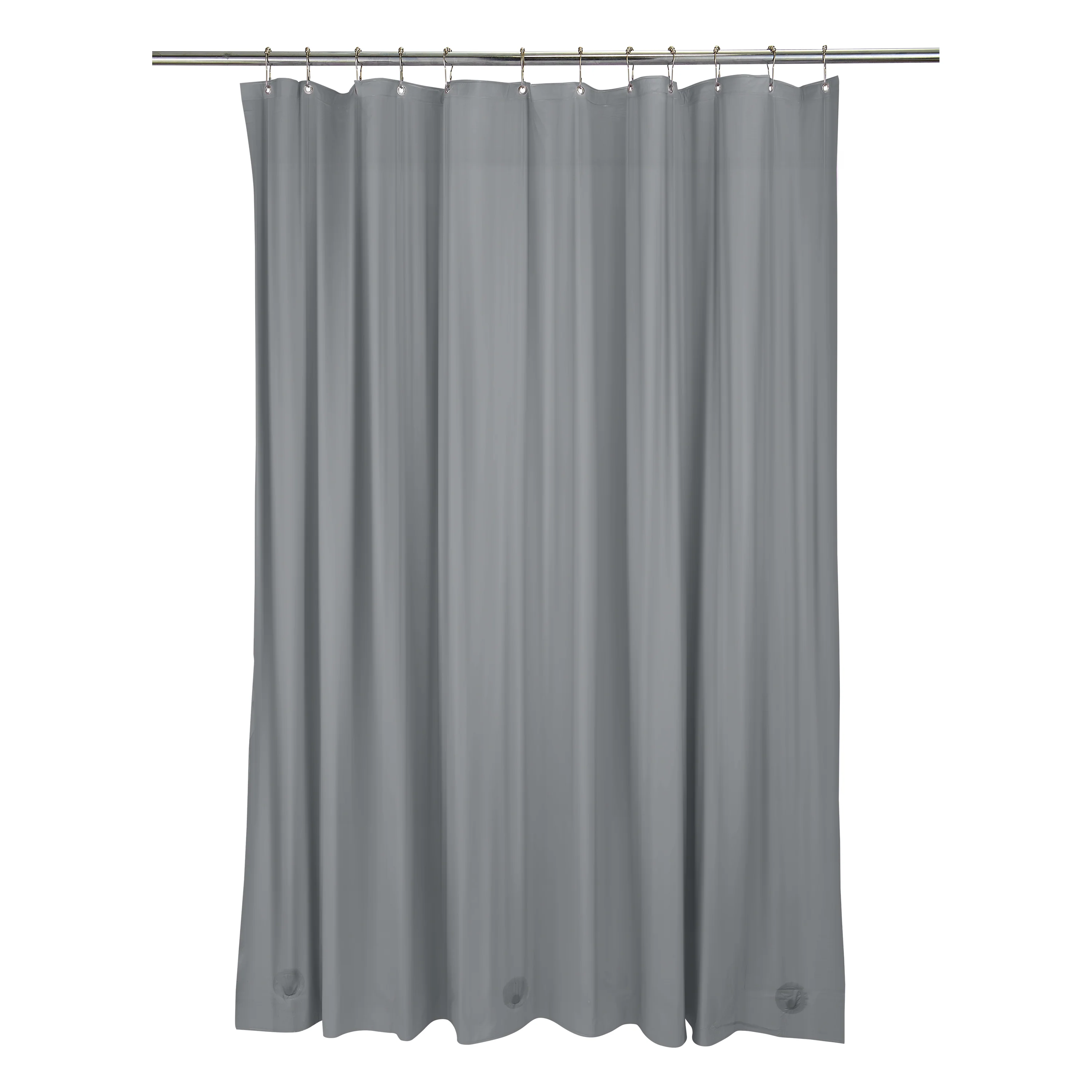 Bath Bliss Heavy Grommet Shower Liner in Silver