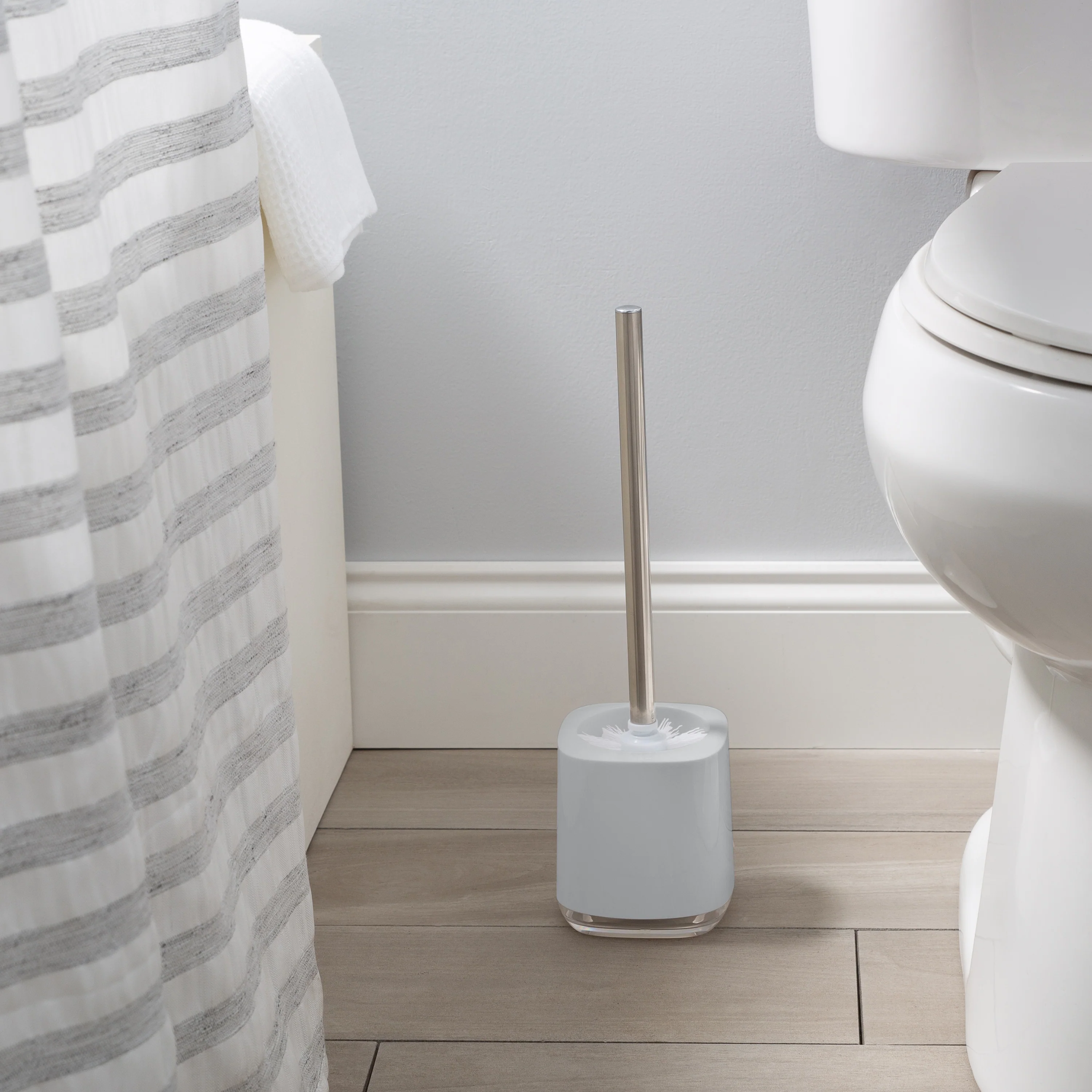 Bath Bliss Luxury Toilet Brush Holder in Grey - Image 3