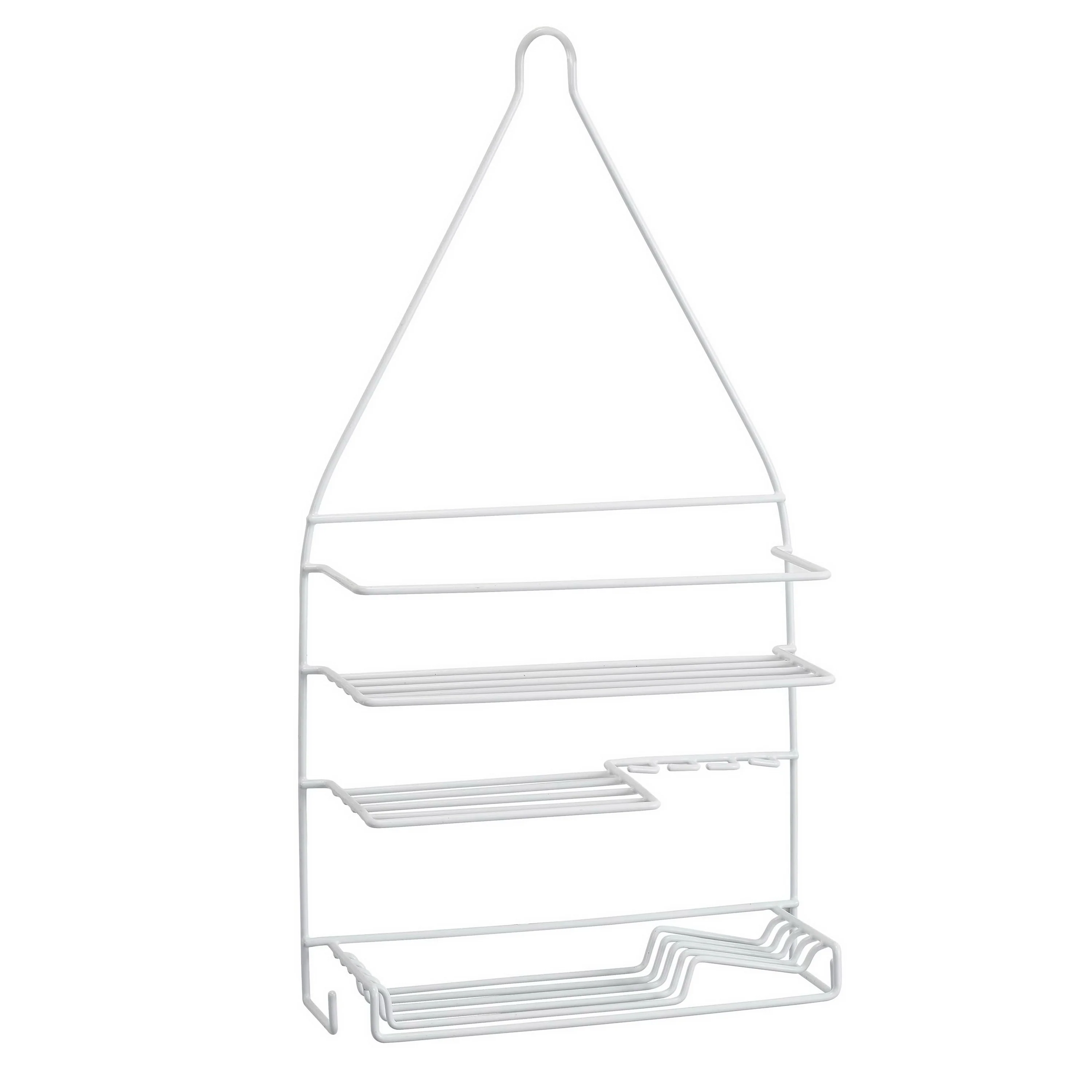 Bath Bliss Rubber Shower Organizer Caddy, White - Image 2