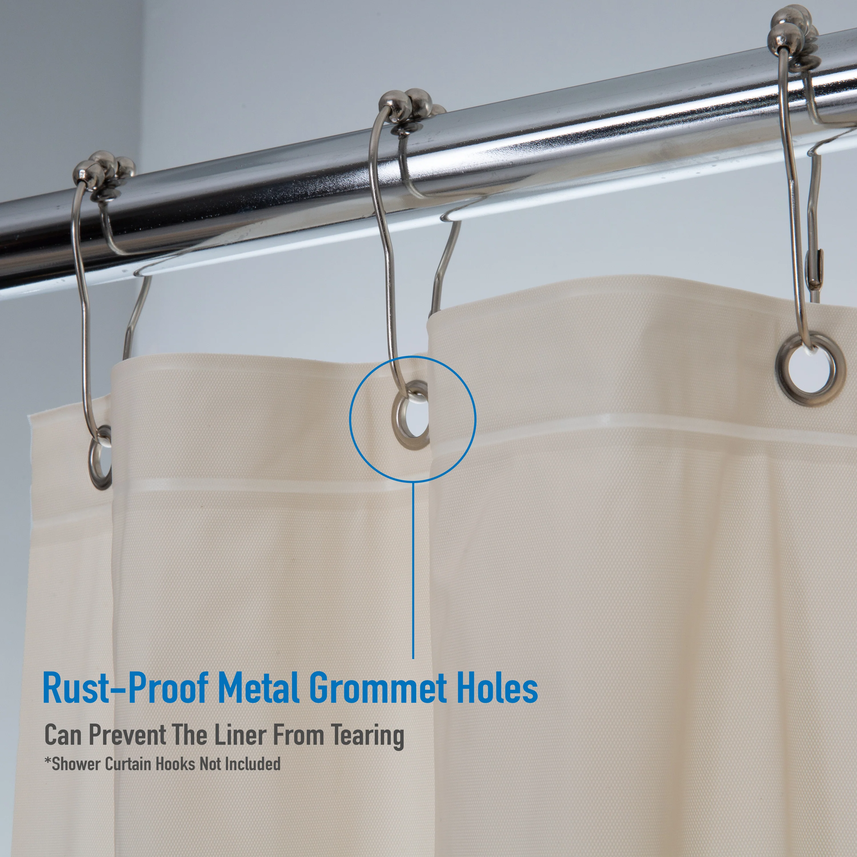 Bath Bliss Splash Guard Shower Liner in Beige - Image 3