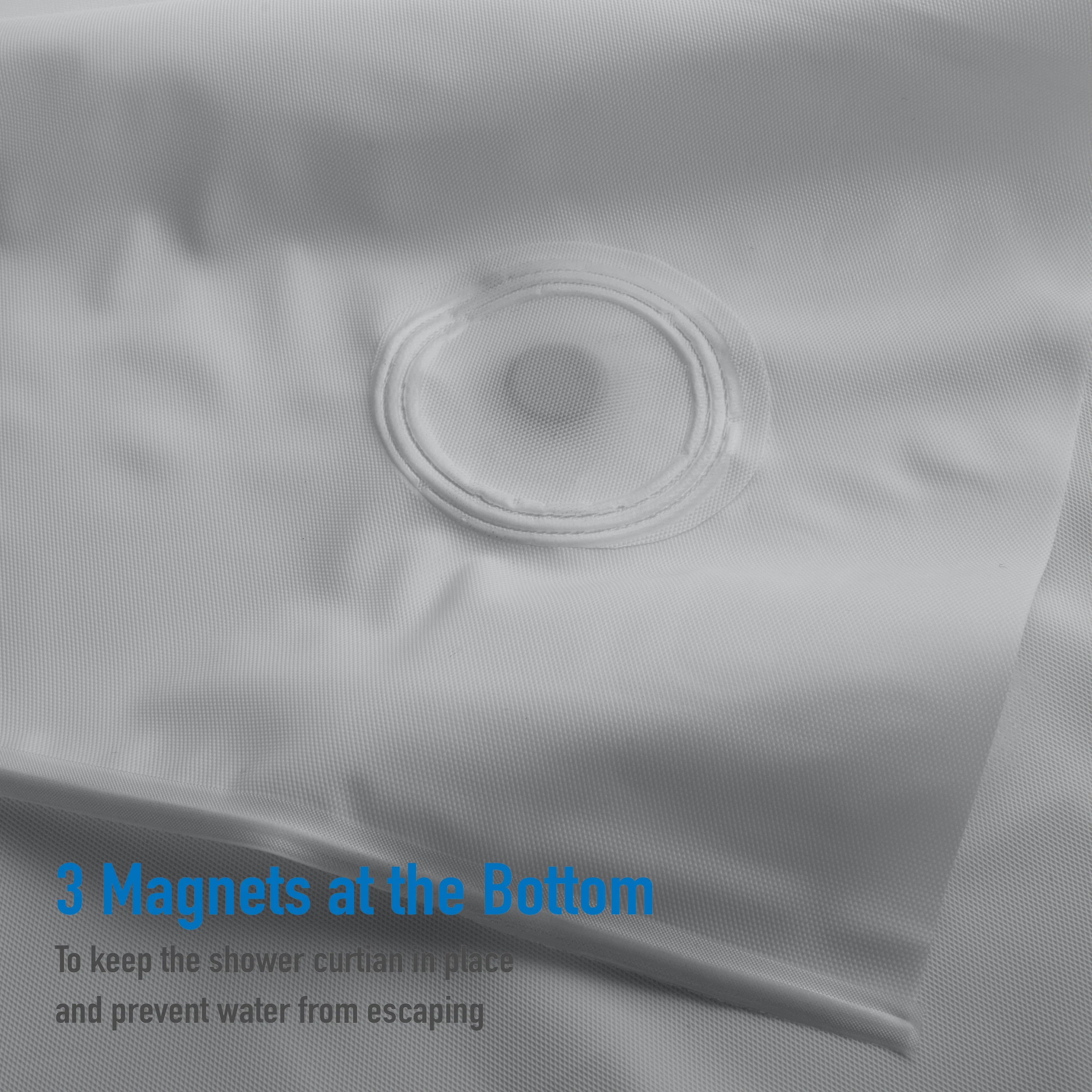 Bath Bliss Splash Guard Shower Liner in Grey - Image 3