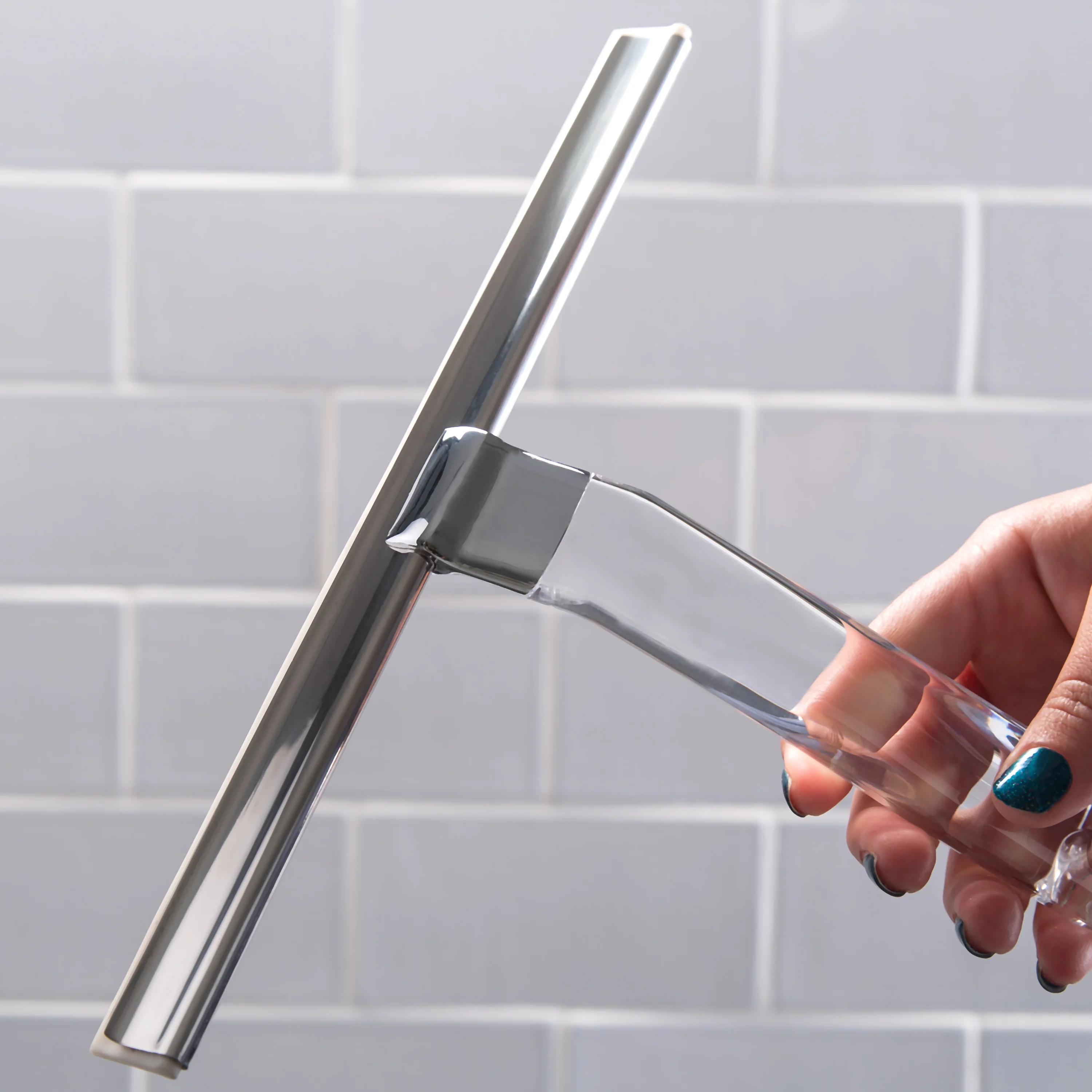 Bath Bliss Stainless Steel Squeegee with Acrylic Handle - Image 4