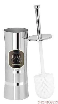 Bath Bliss Stainless Steel Toilet Brush and Holder in Two Tone - Image 3