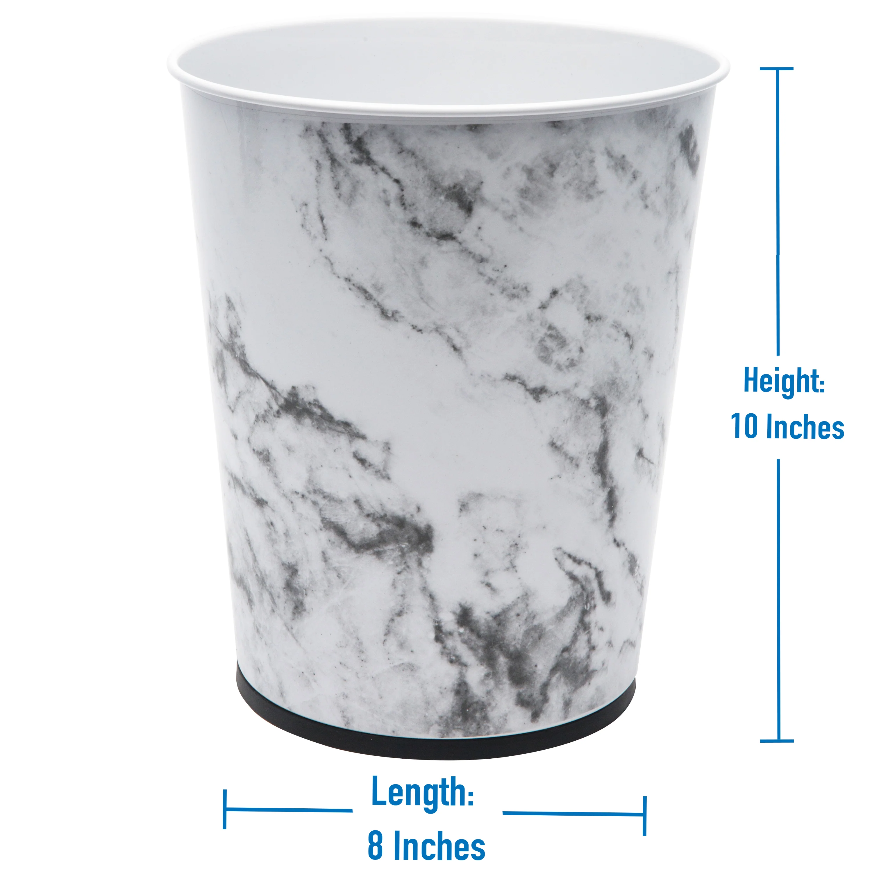 Bath Bliss Stainless Steel Trash Can in Marble - Image 2