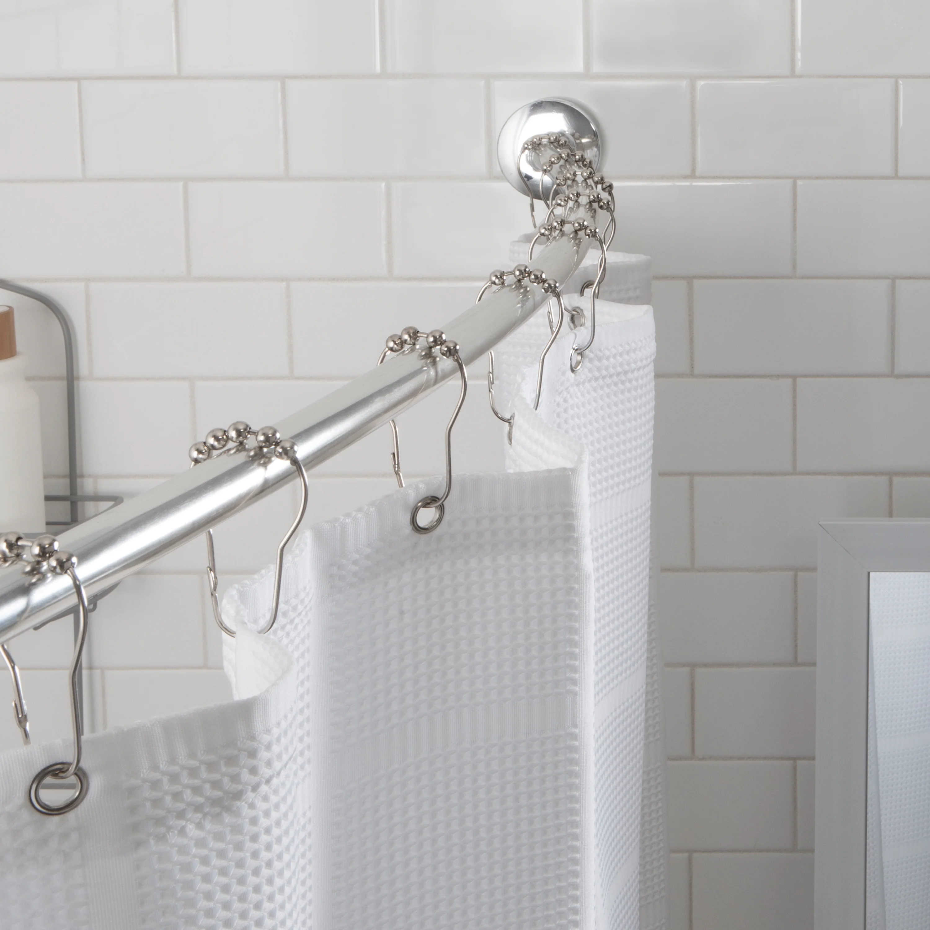 Bath Bliss Suction Cup Mount Curved Shower Rod in Chrome - Image 2