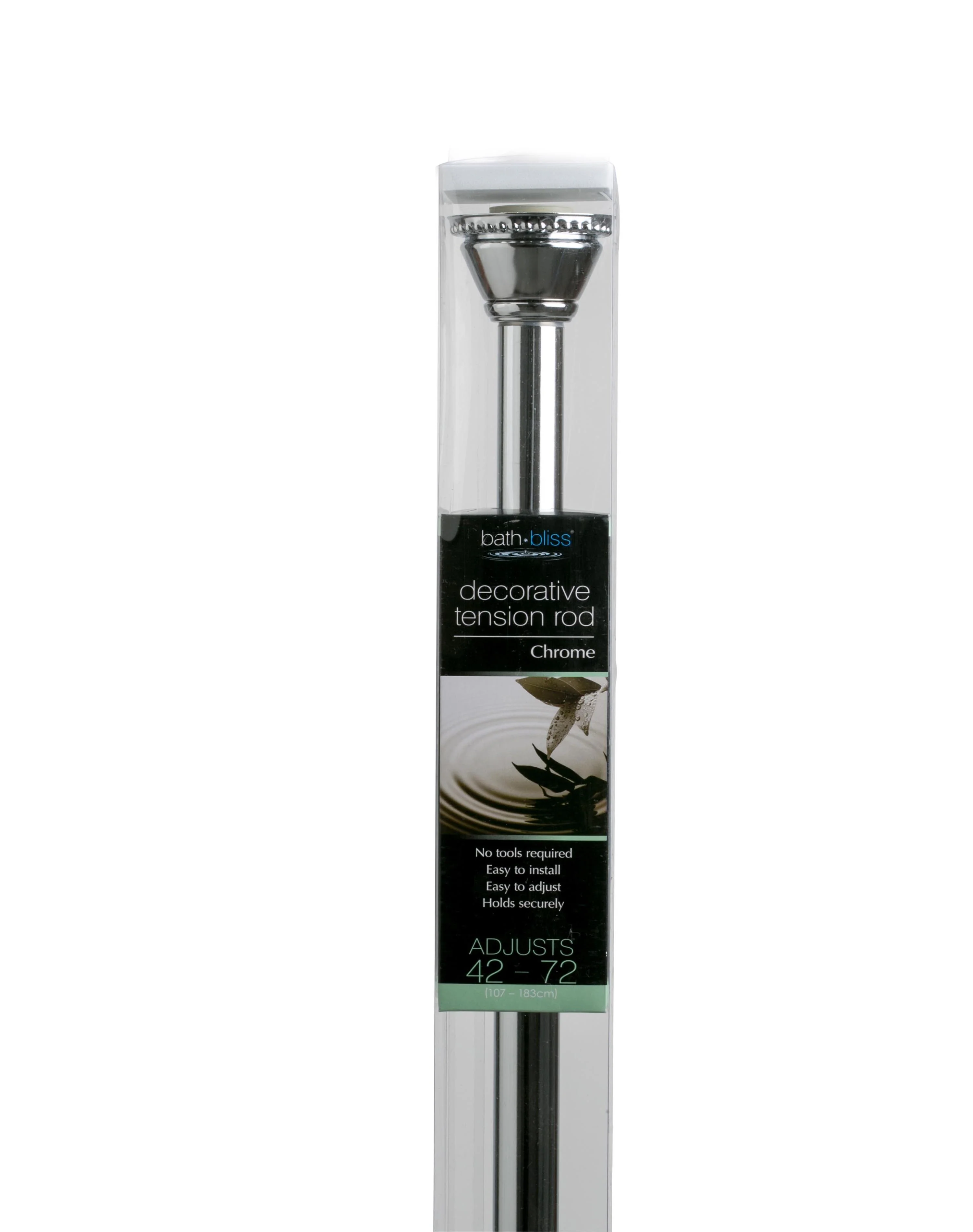 Bath Bliss Tension Shower Rod in Chrome - Image 3