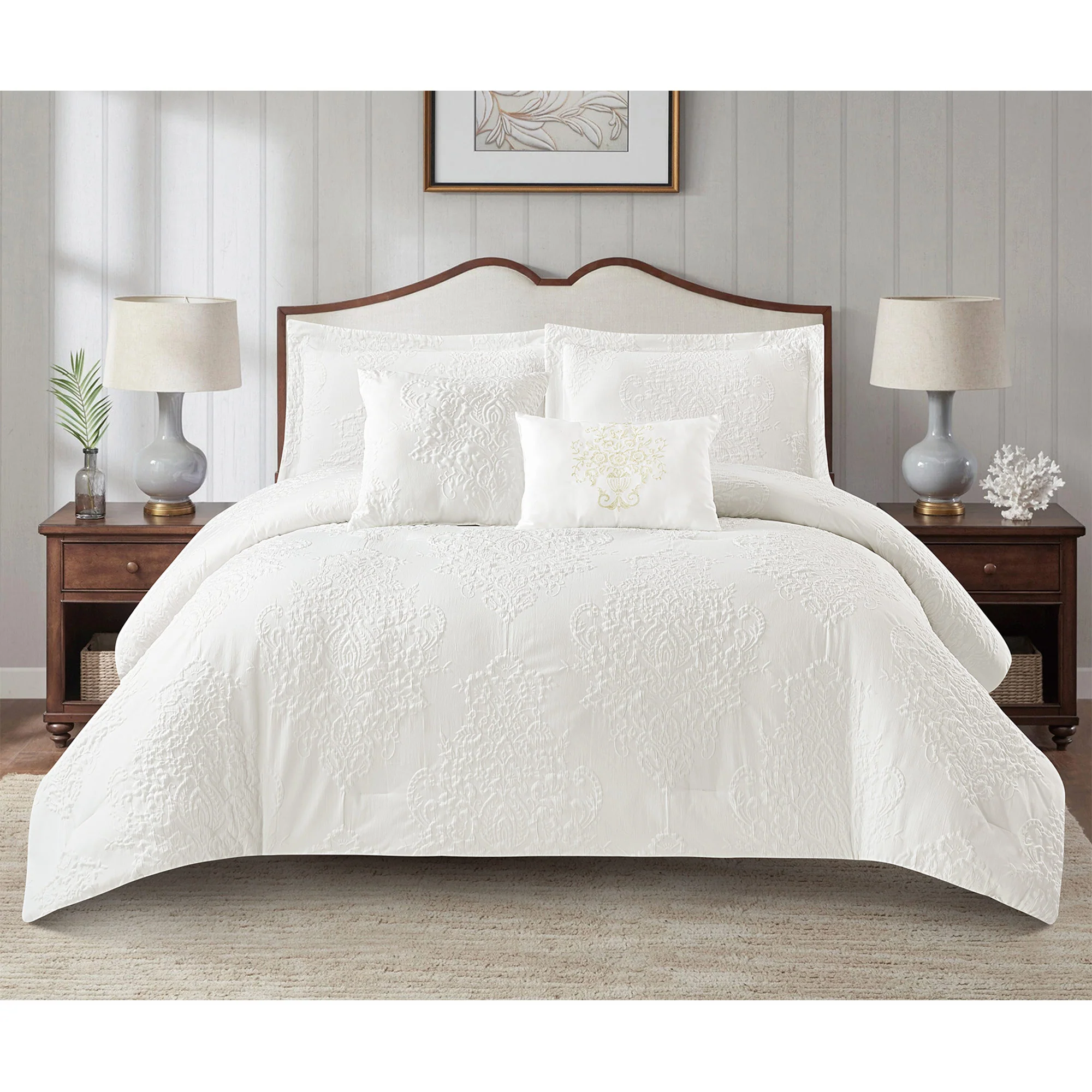 Berlin Palace 5 Piece Damask Design Comforter Set - Image 5