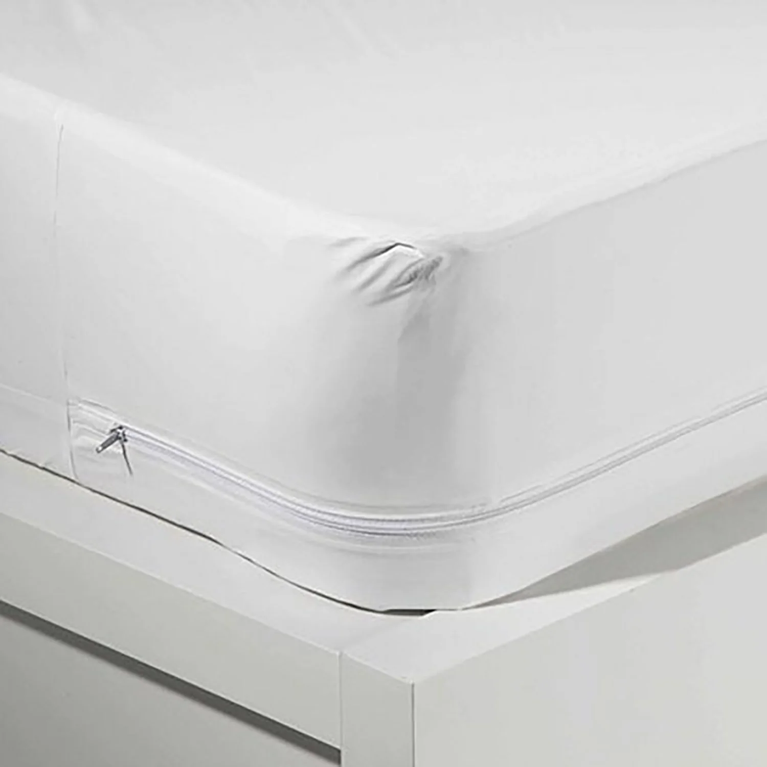 Better Home Deluxe Vinyl Zippered Mattress Cover & Protector, White - Image 4