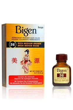 Bigen Permanent Powder Hair Color, 56 Rich Medium Brown