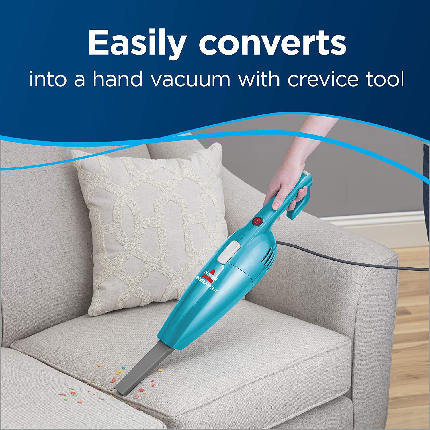 Bissell Featherweight Stick Lightweight Bagless Vacuum, Blue - Image 3